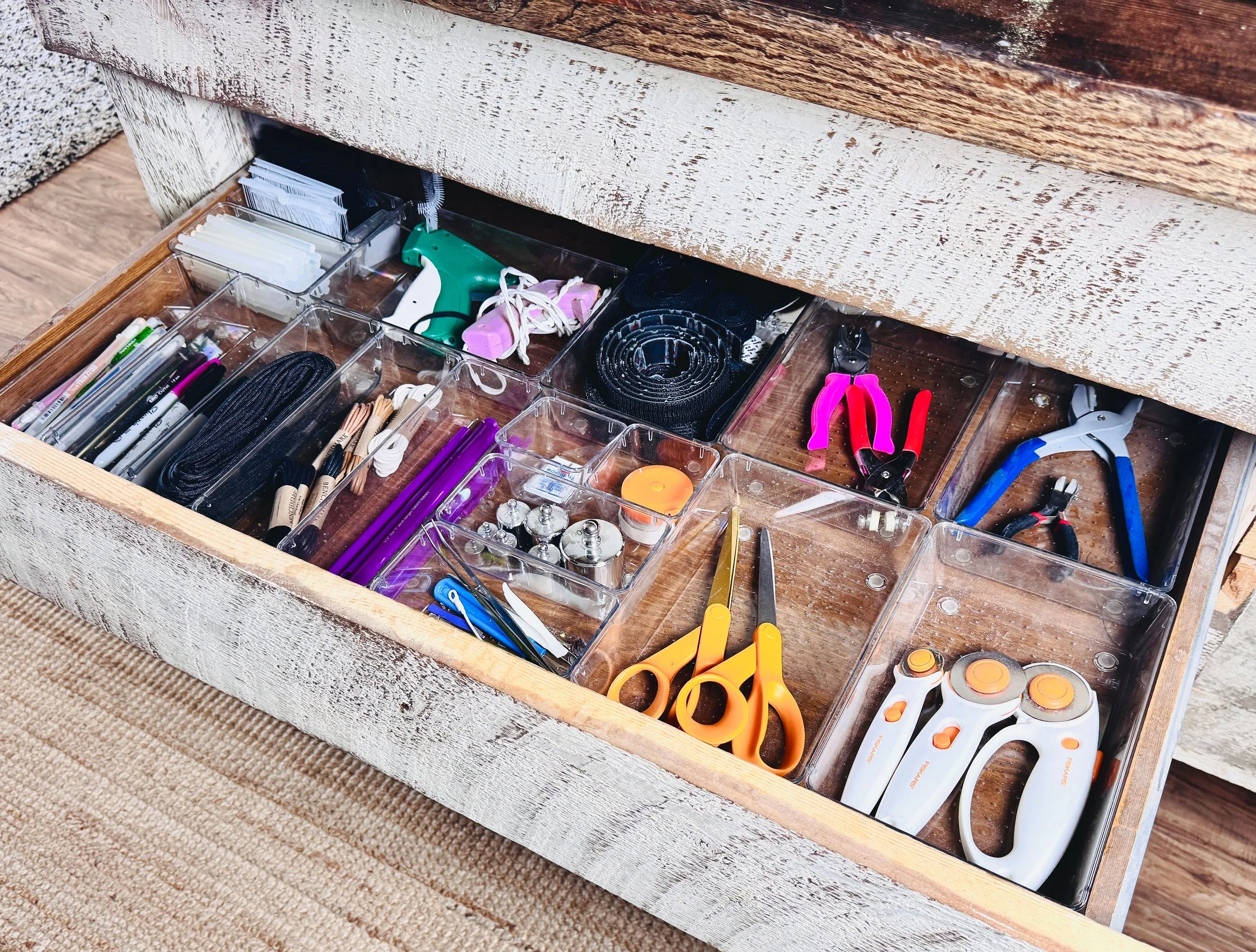 Creative craft room tool organization and storage ideas in Park City, Utah.