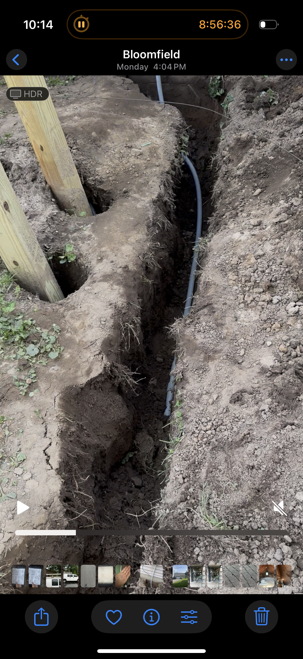 Underground electrical conduit trenching and exterior power line installation by ProVolt Electric in Solsberry, Indiana.