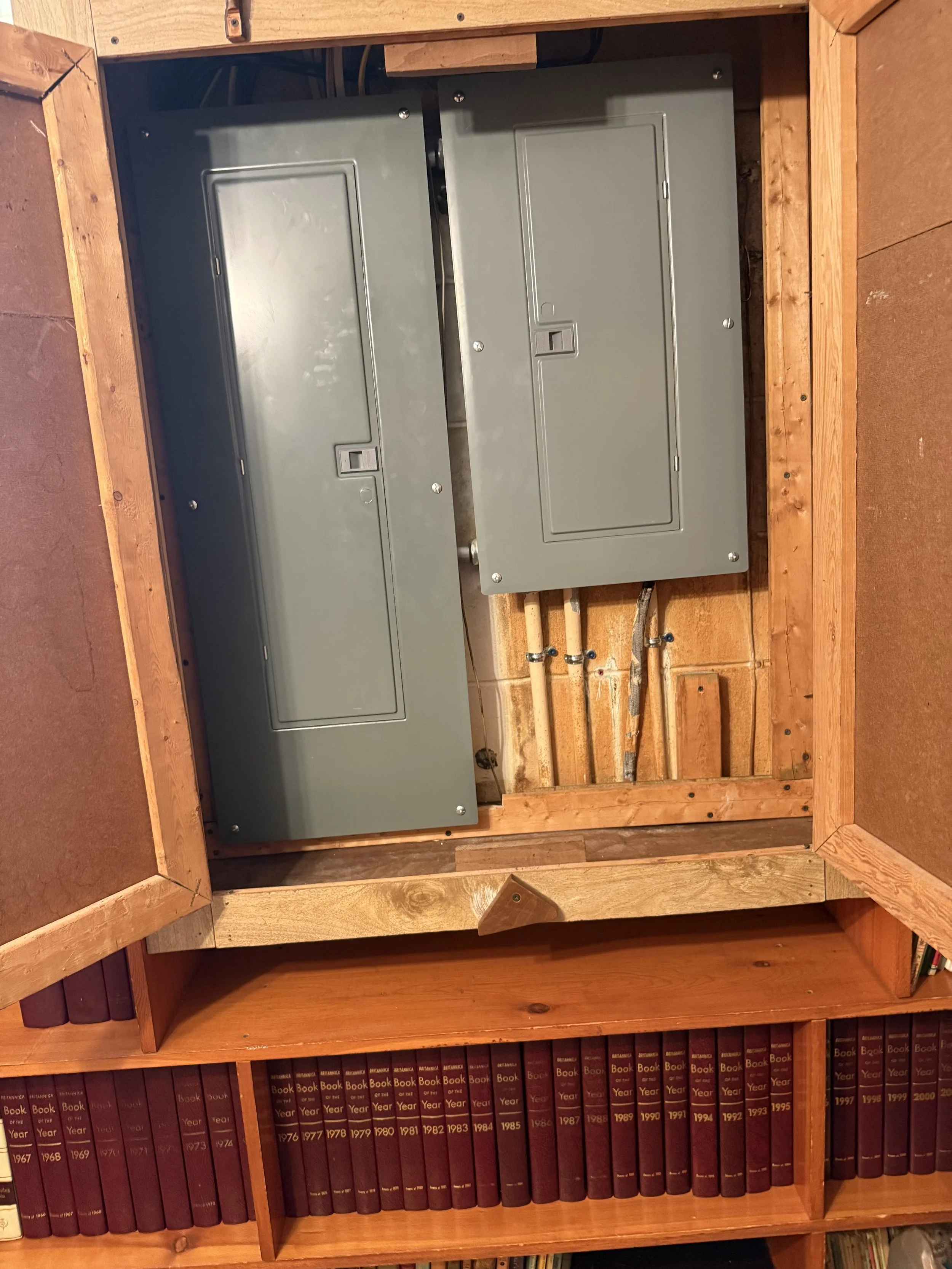 Residential 200 amp electrical service upgrade and modern circuit breaker panel installation by ProVolt Electric in Bloomington, IN.