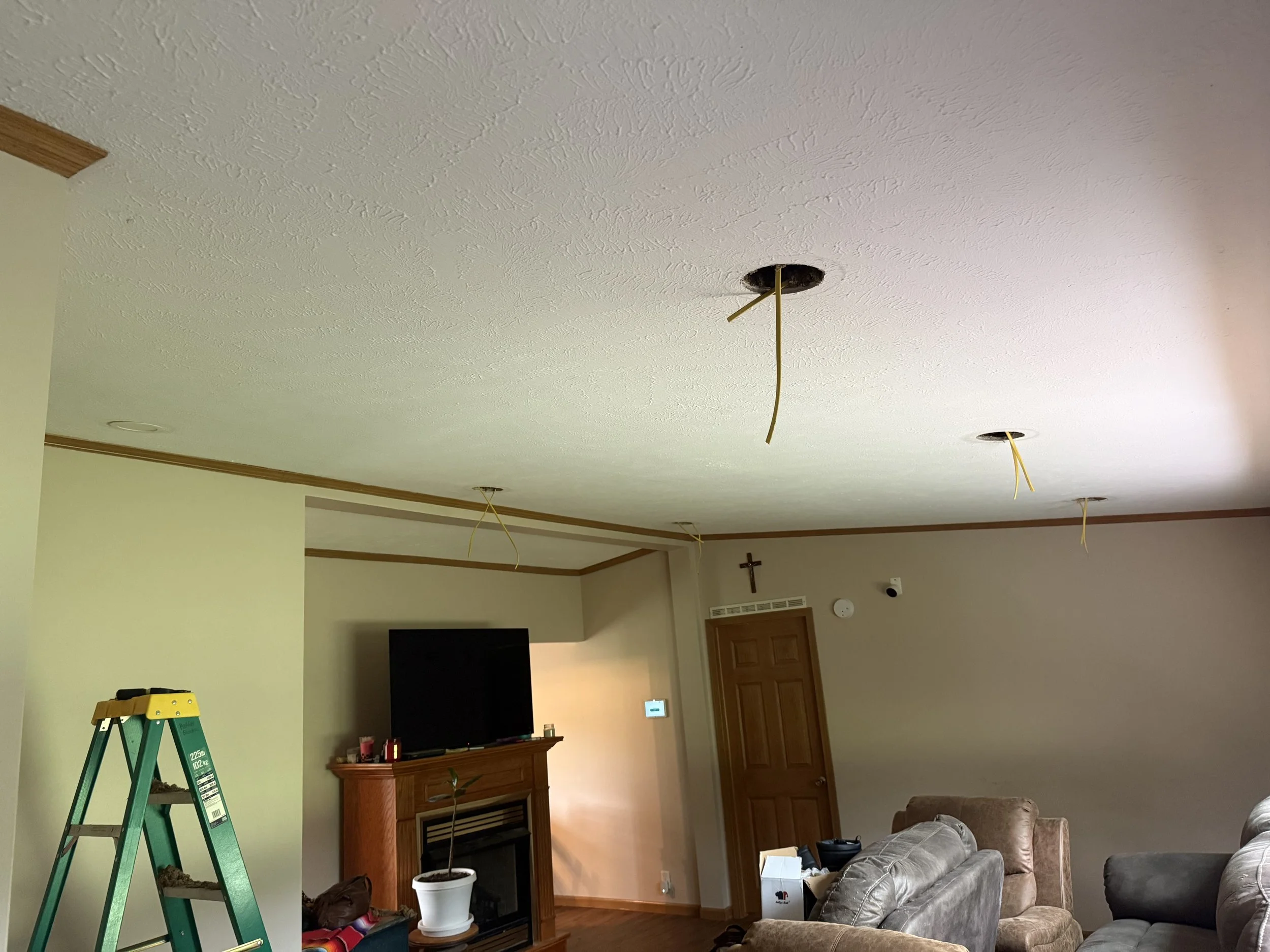 Modern home residential lighting design, energy-efficient fixture installation, and ceiling light upgrades by ProVolt Electric in Bloomington, Indiana.