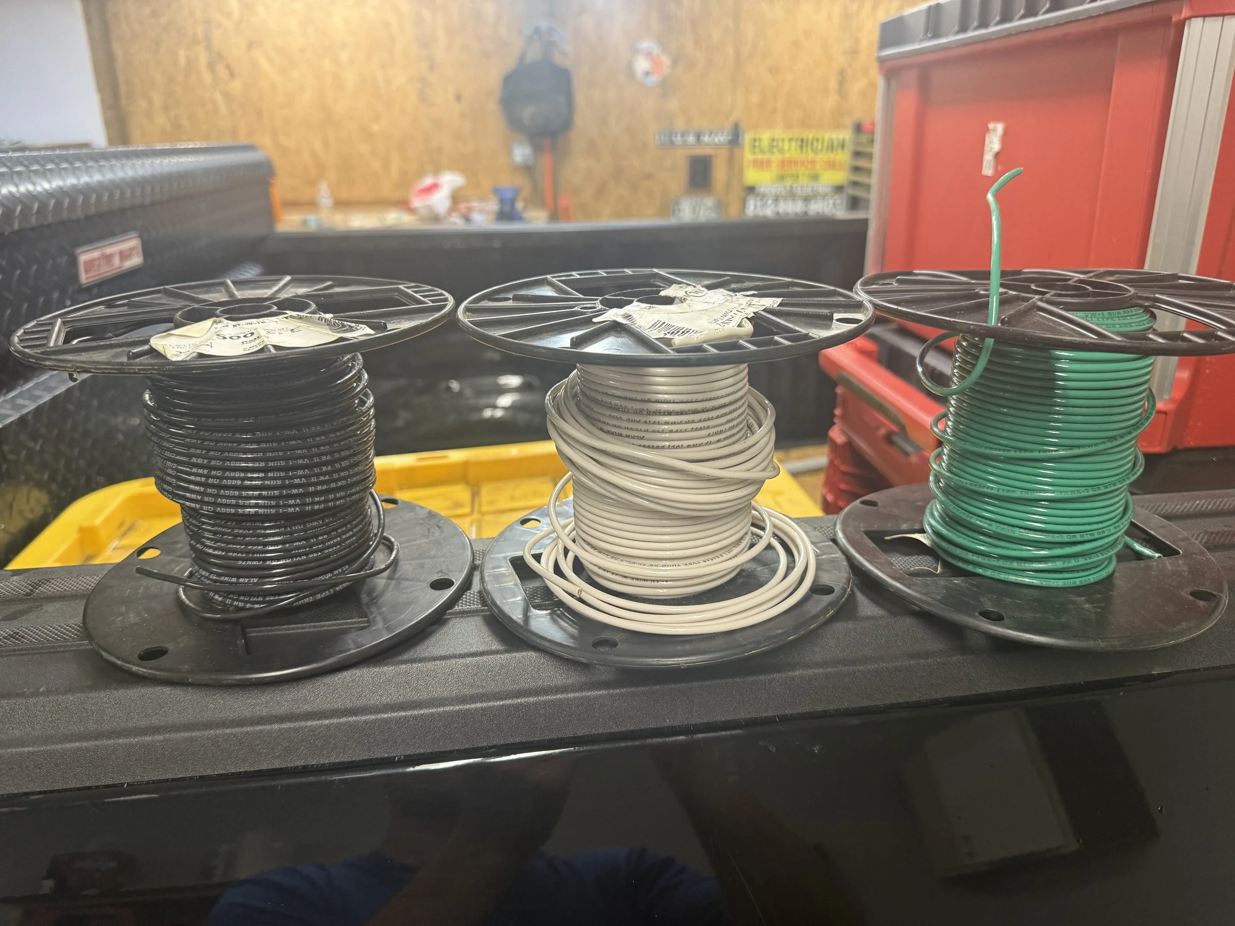 Professional trade-grade electrical components and certified materials utilized for residential code updates by ProVolt Electric in Bloomington, IN.