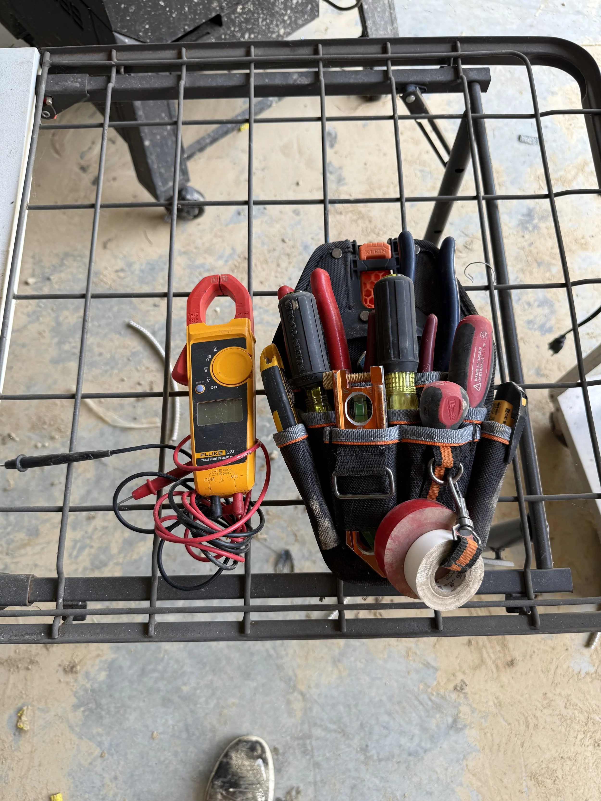 Professional trade equipment used by licensed Master Electricians at ProVolt Electric for residential diagnostic services in Bloomington, Indiana.