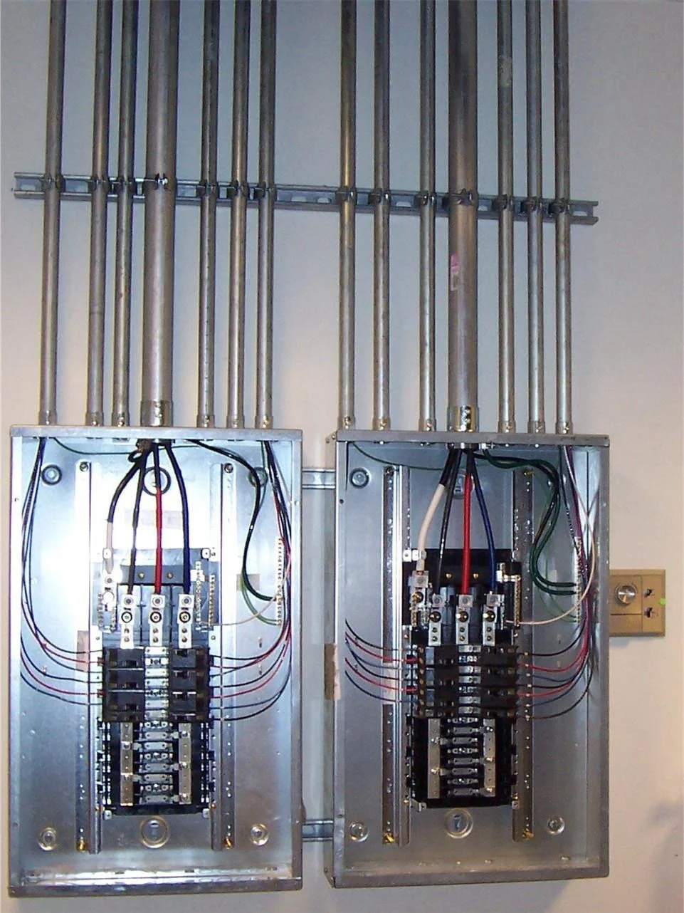 Commercial electrical panel installation and building renovation wiring services by ProVolt Electric in Spencer, Indiana.