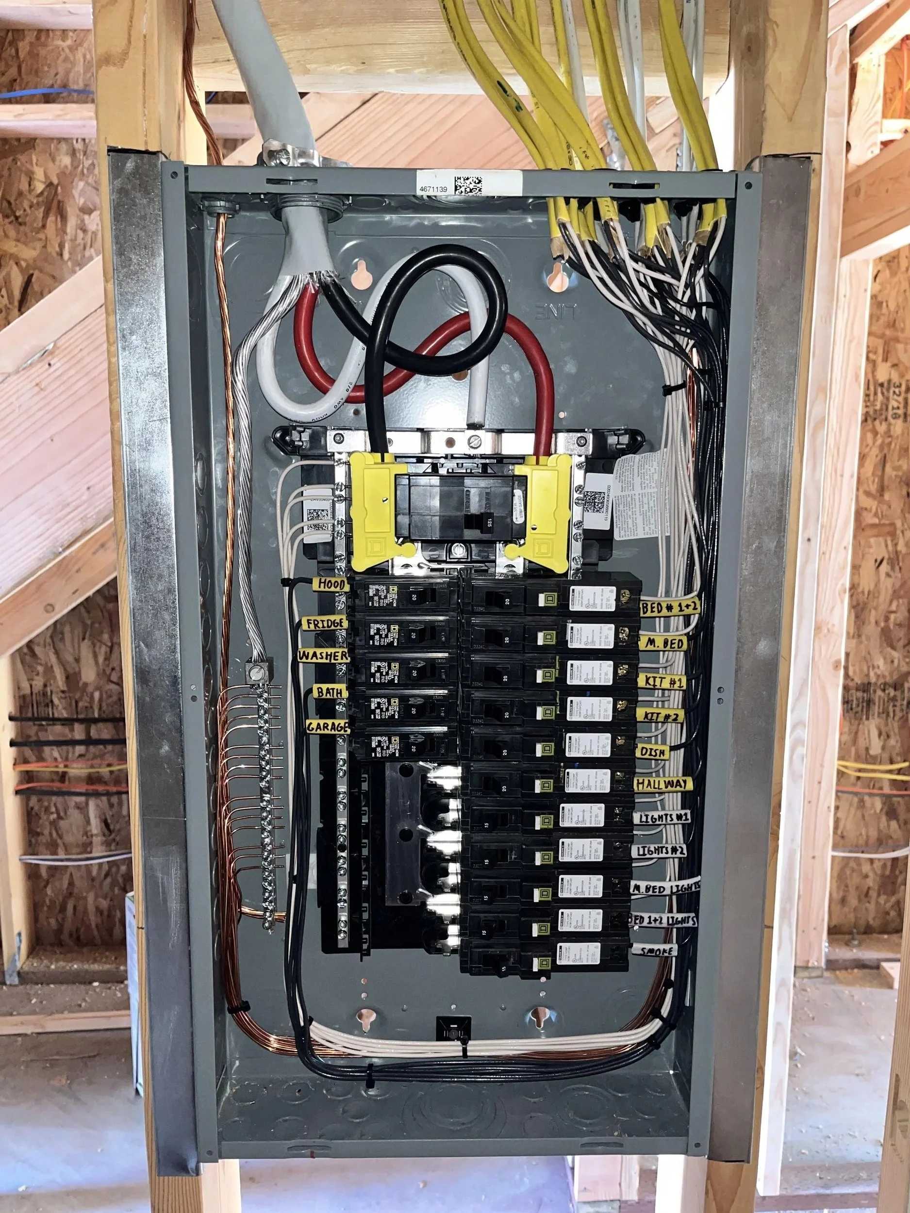 200 amp electrical service panel upgrade and breaker box replacement completed by ProVolt Electric in Bloomington, IN.