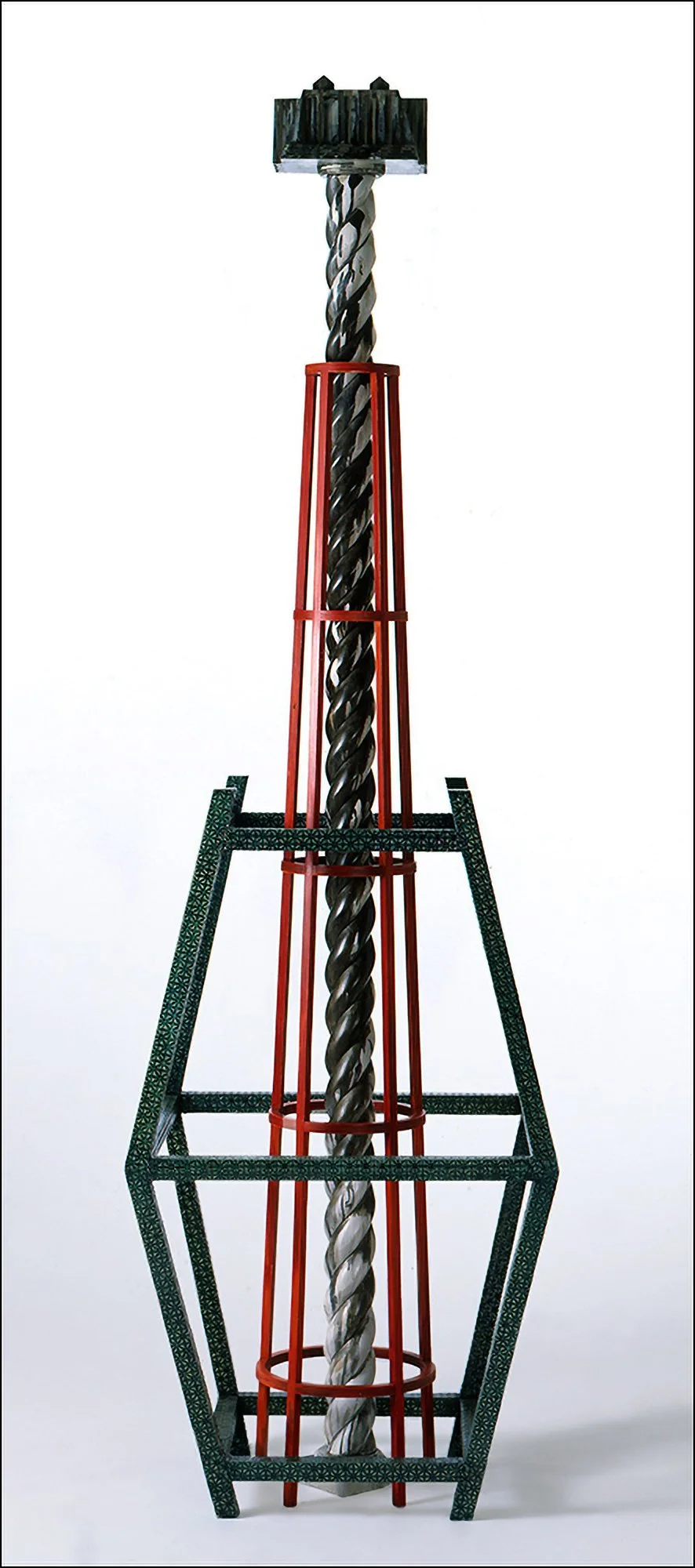 The Industry, 1996, acrylic and oil on wood, 8'h x 30"w