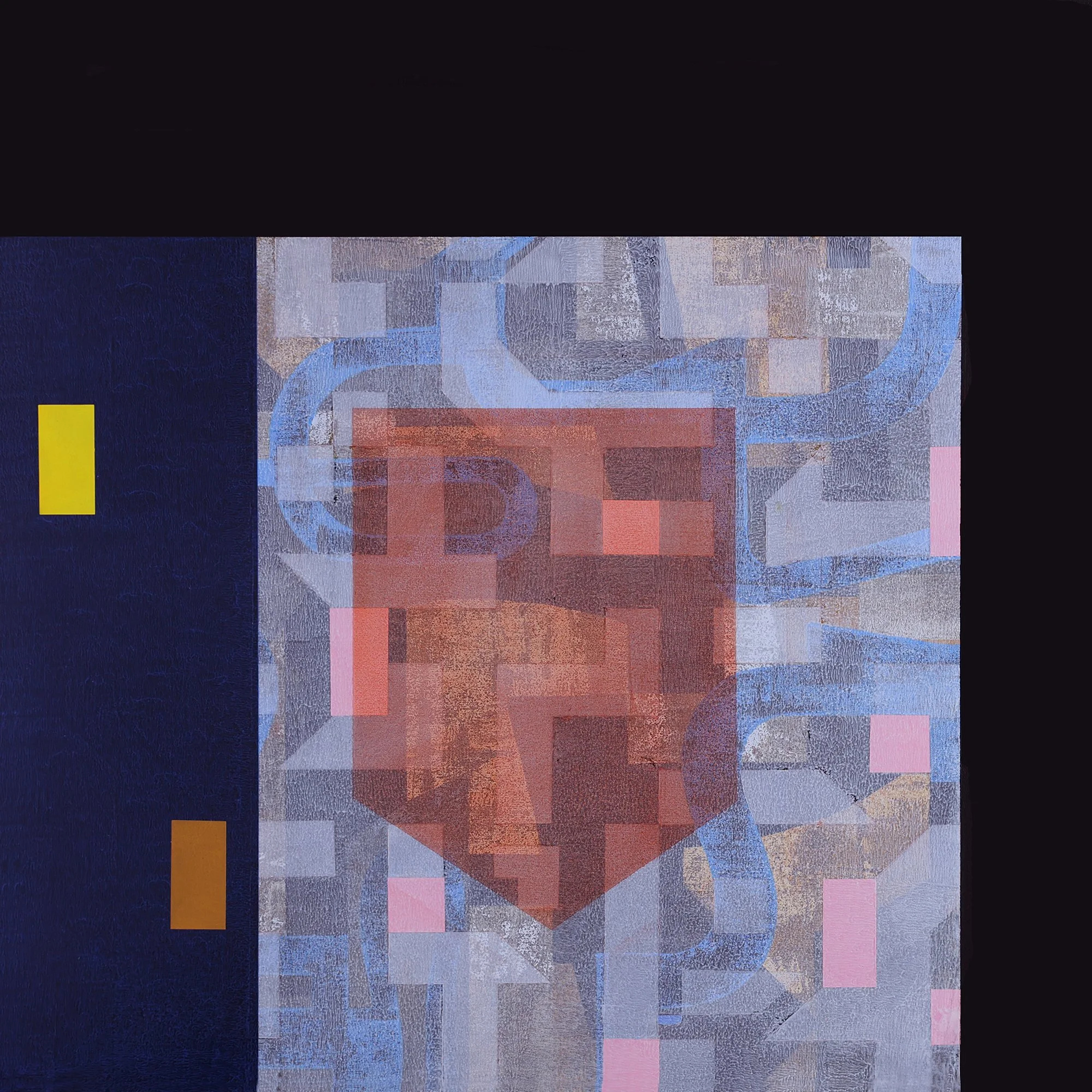 Ghost House 6, 2026, acrylic and flashe on canvas, 20" x 20"