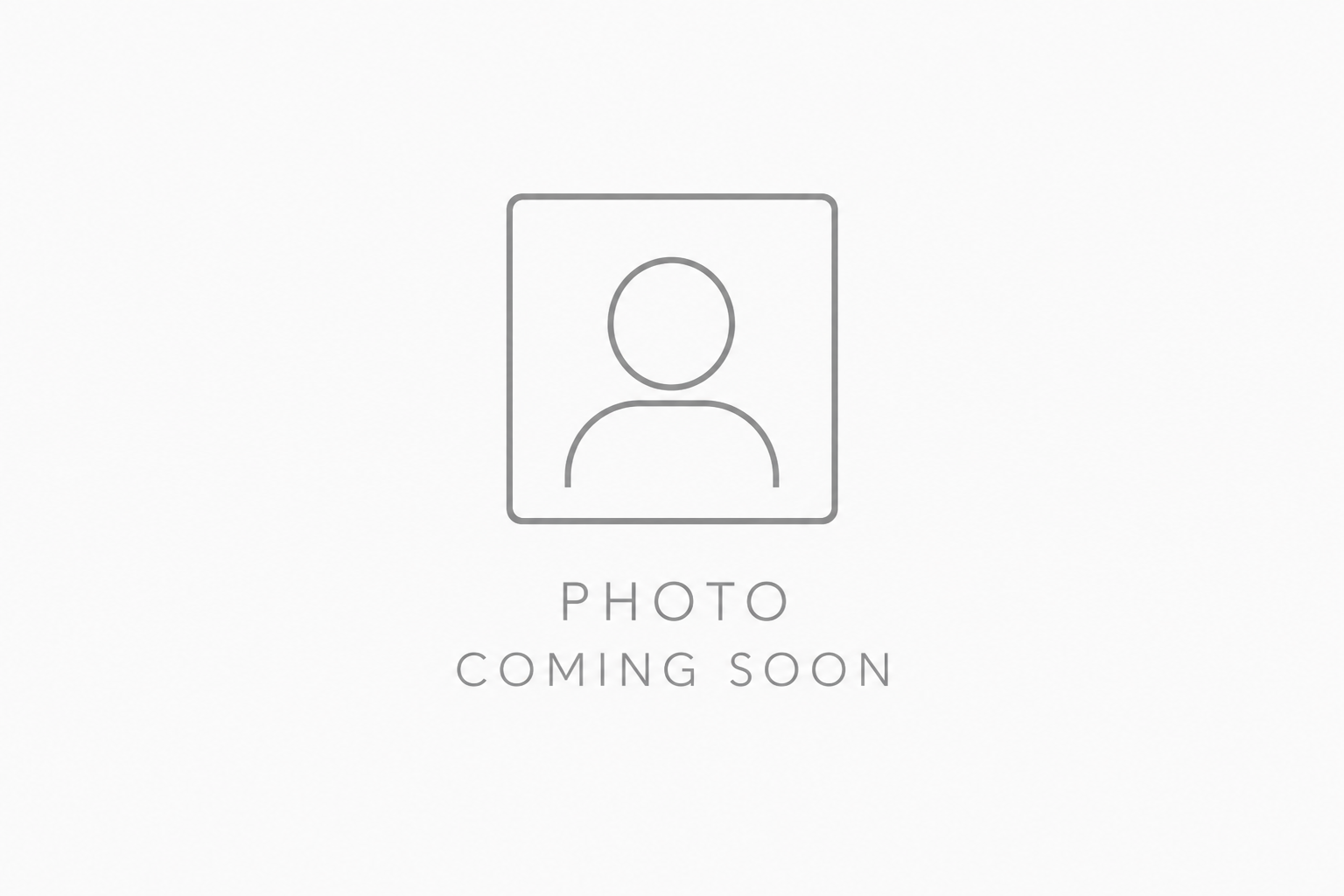 Placeholder graphic with a silhouette of a person and text 'PHOTO COMING SOON'