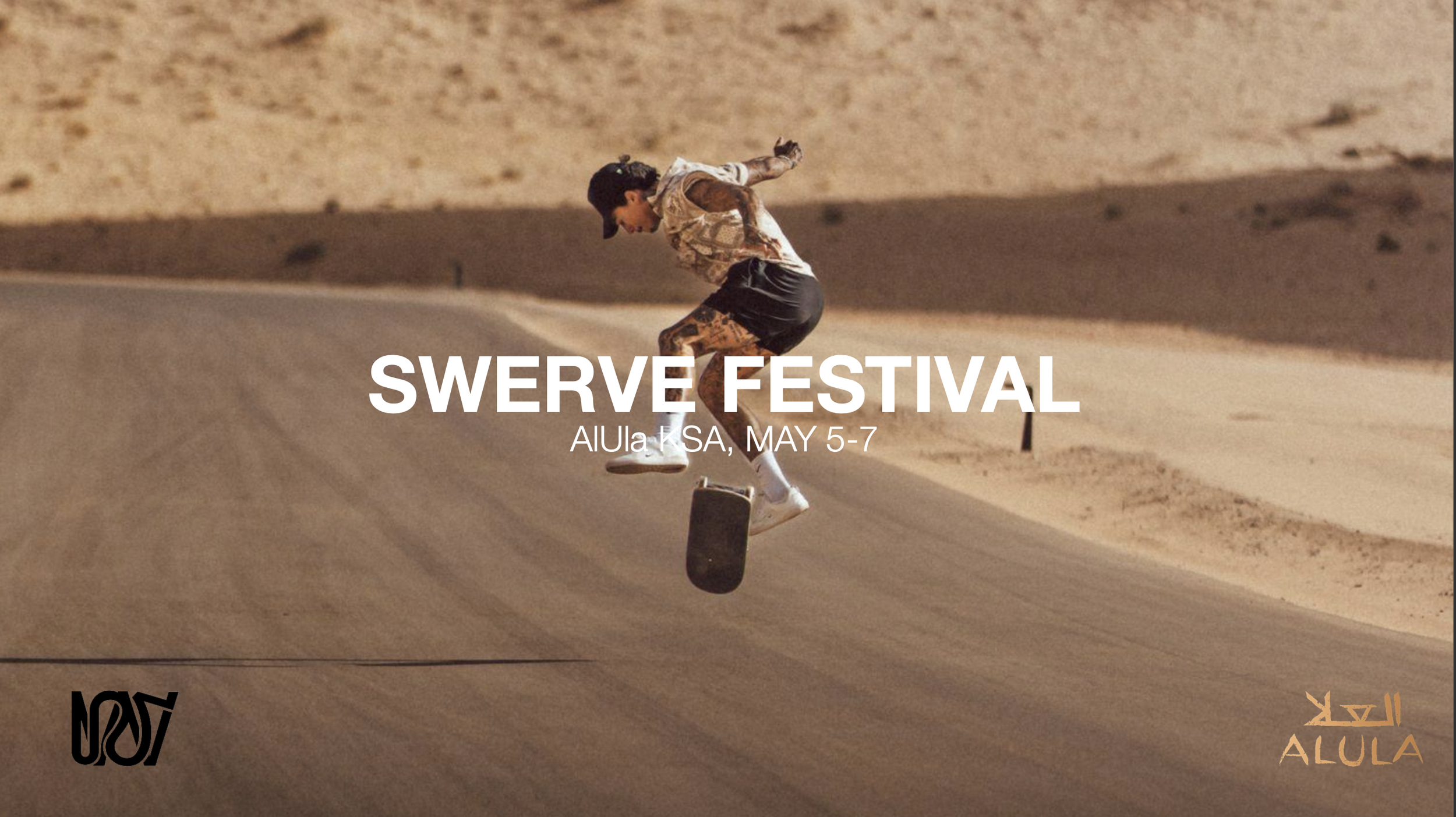 world champion skater Nijah Huston practicing in Alula desert in Saudi Arabia