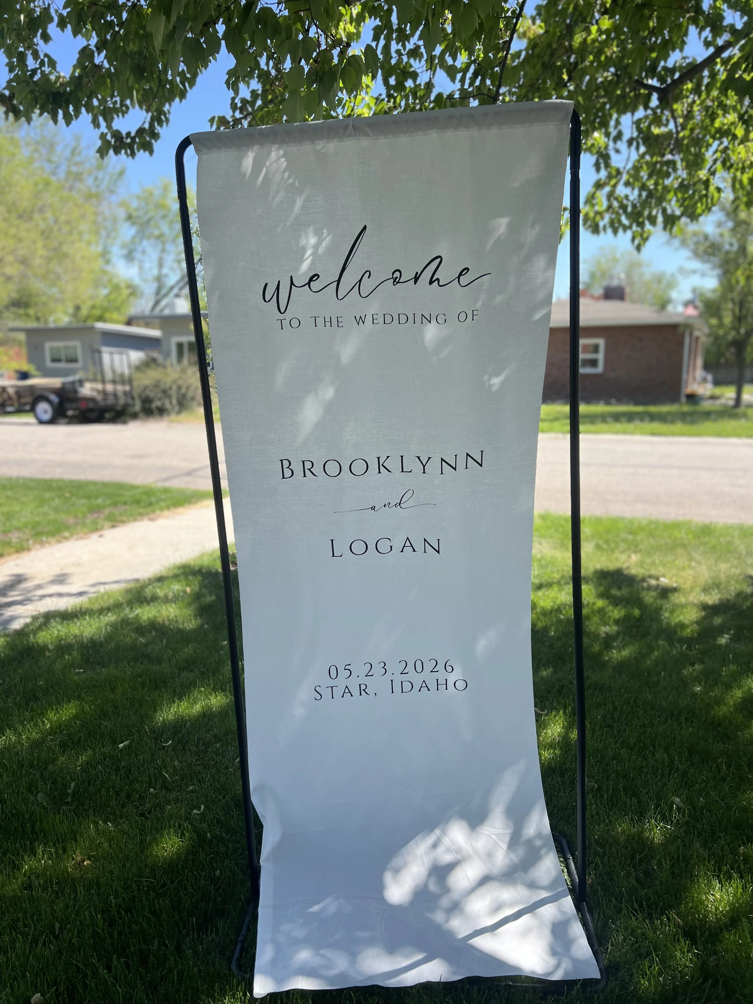 Linen Fabric Signs
