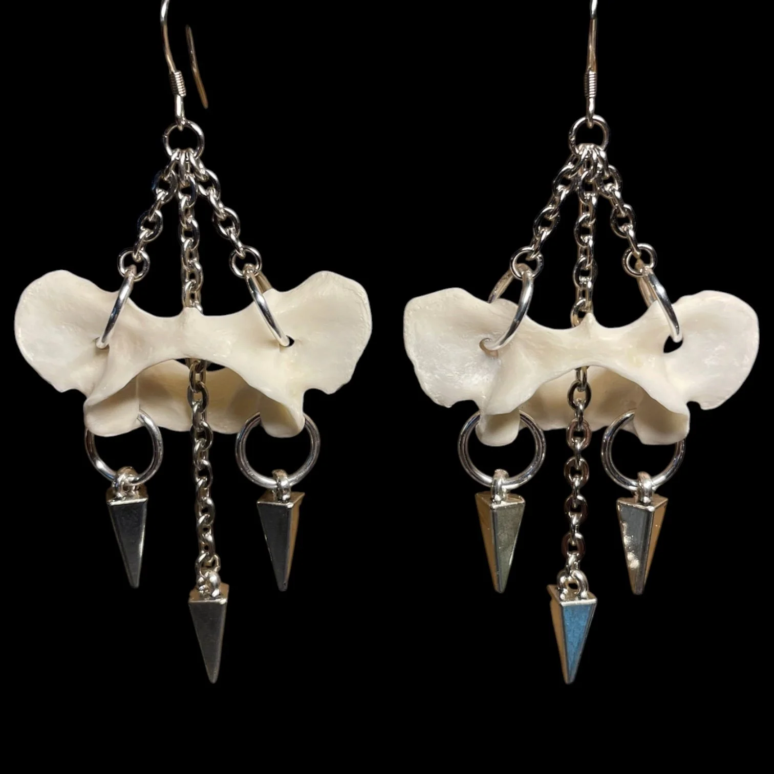 Fox Vertebrae Chandelier Earrings