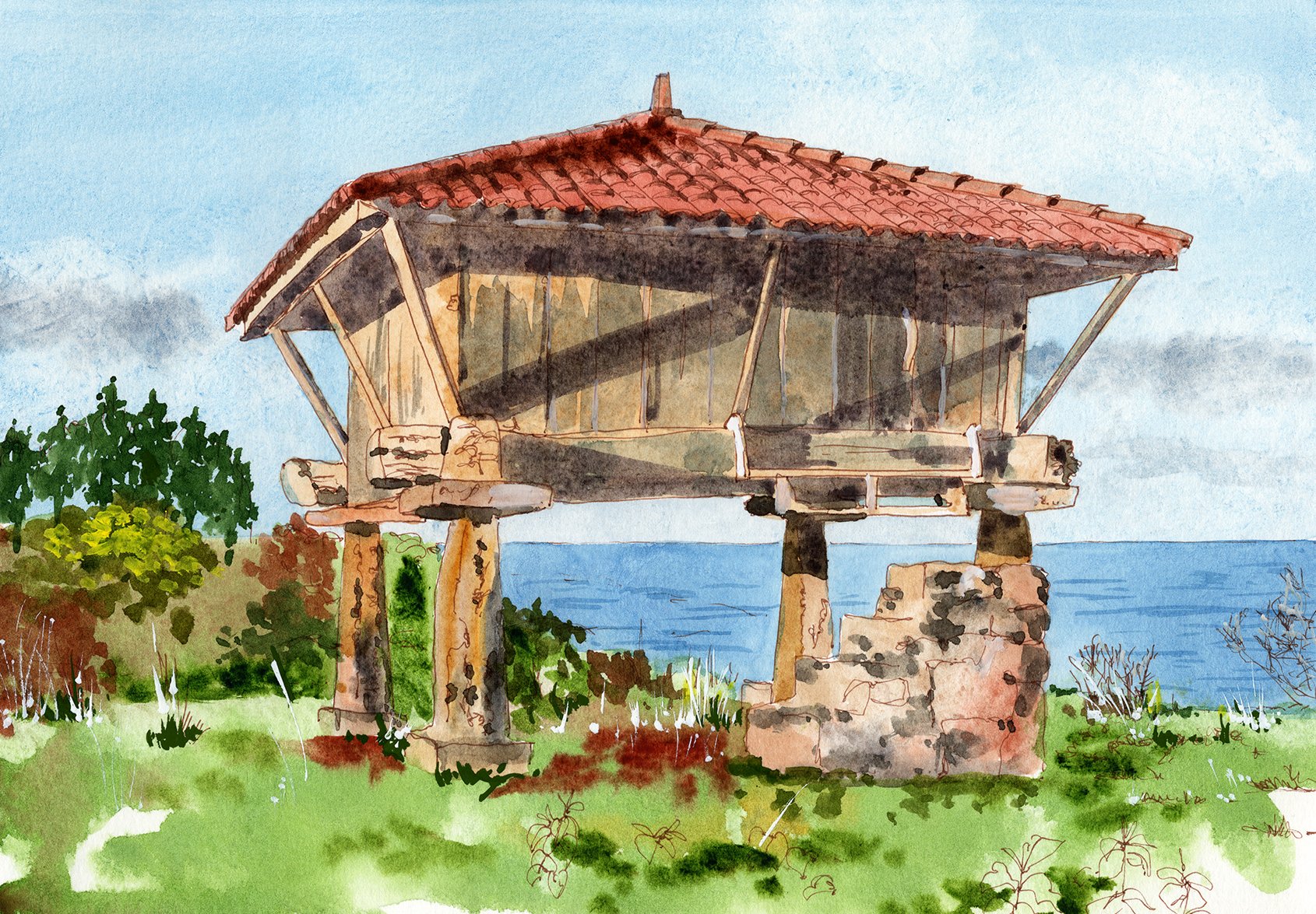 Hórreo en La Providencia Gijón
