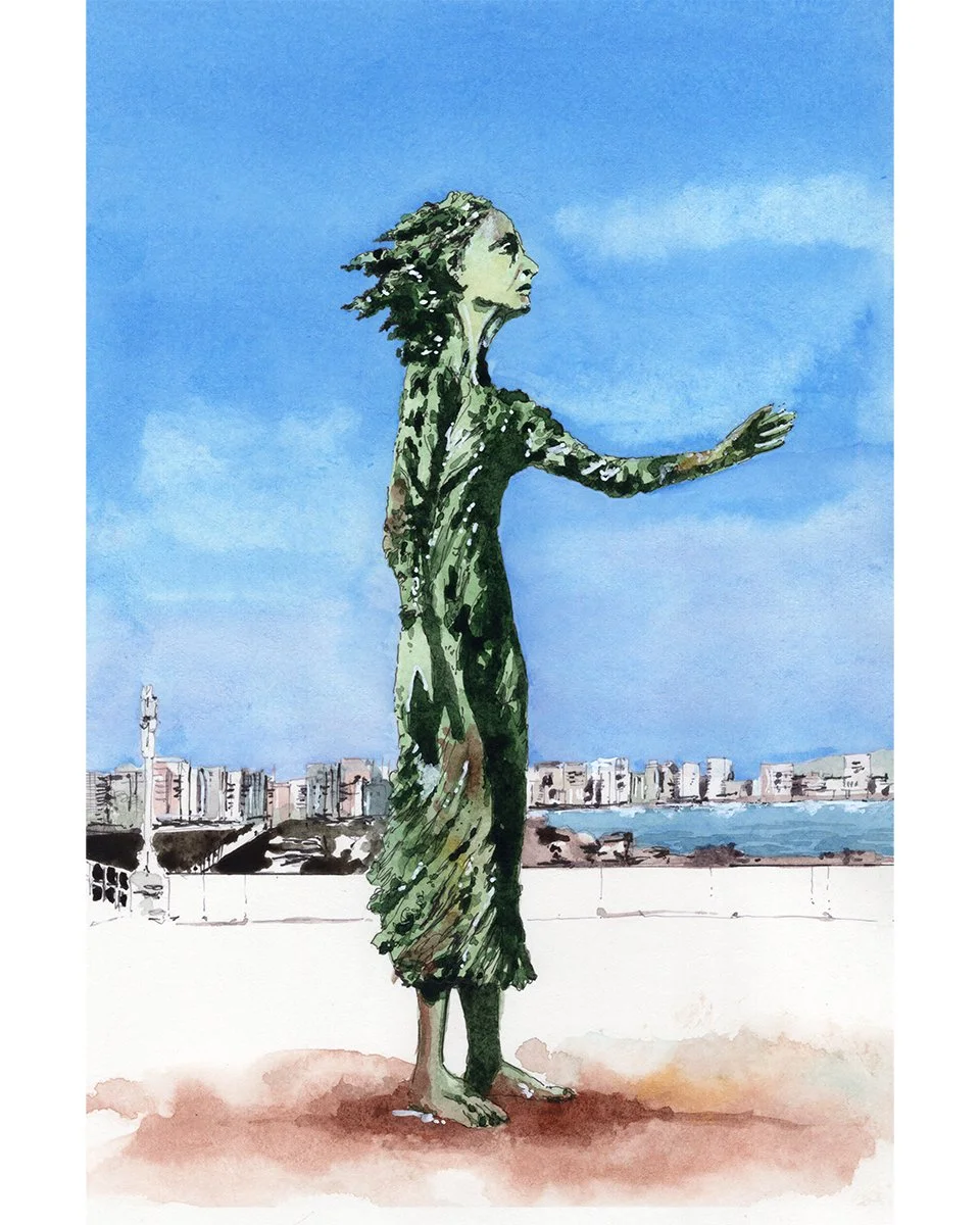 Escultura La Madre del Emigrante "La Lloca del Rinconín", Gijón