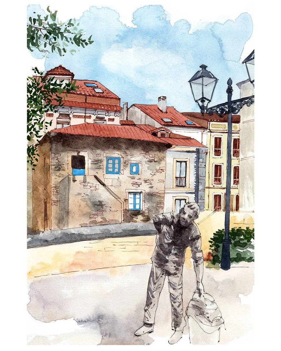 Escultura de Rambal, Cimadevilla, Gijón