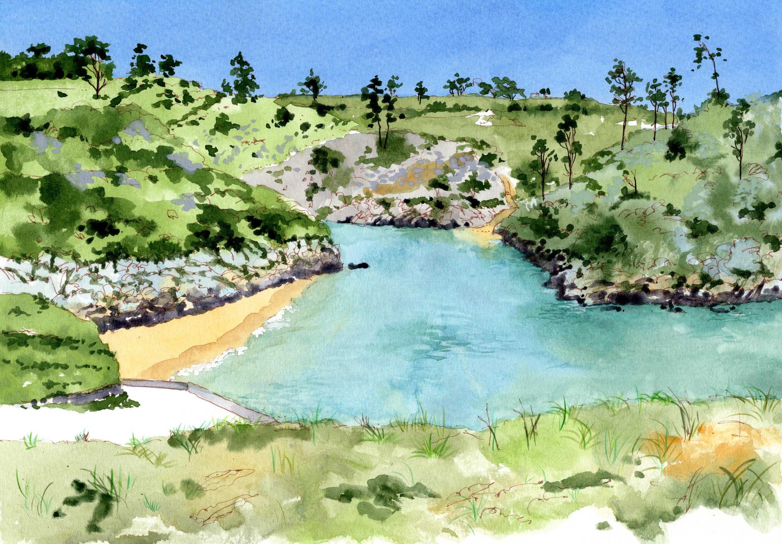 Playa de Guadamía, Llanes