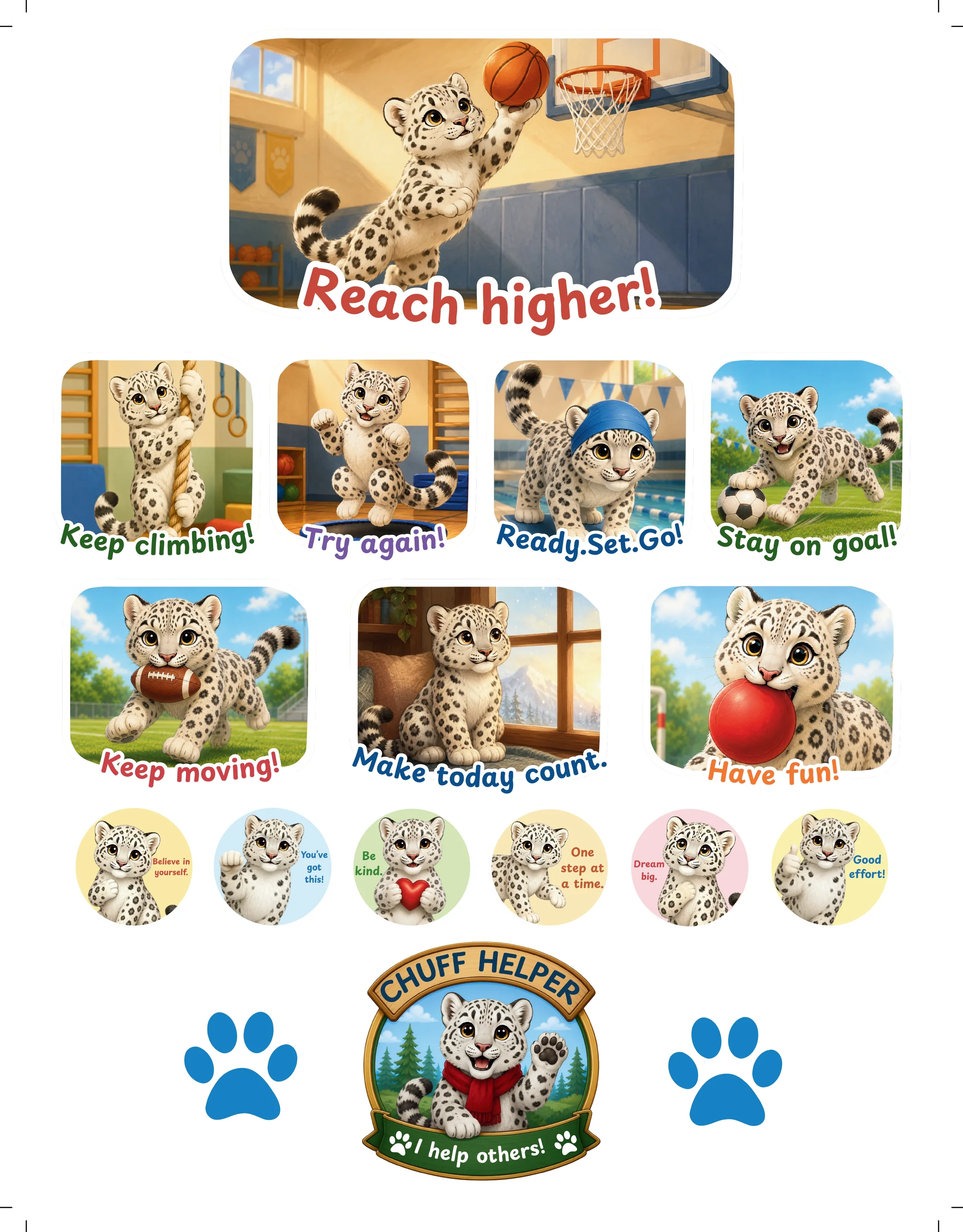 “Goal Getter!” Sticker Sheet