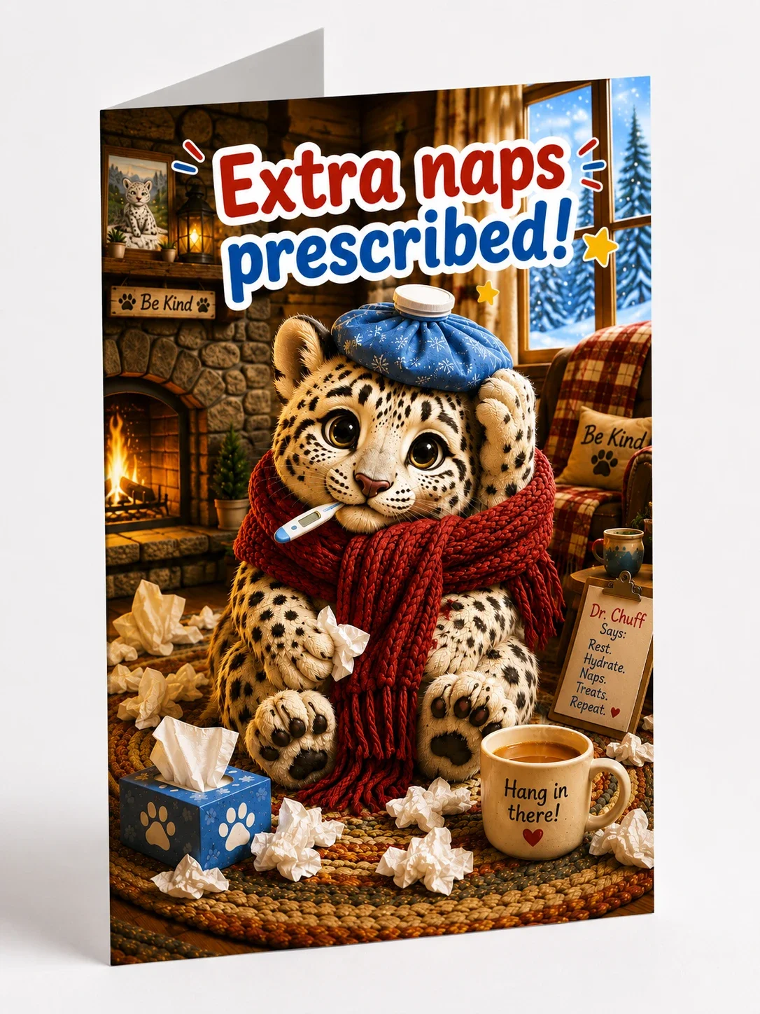 “Extra Naps Prescribed!” Get Well Card