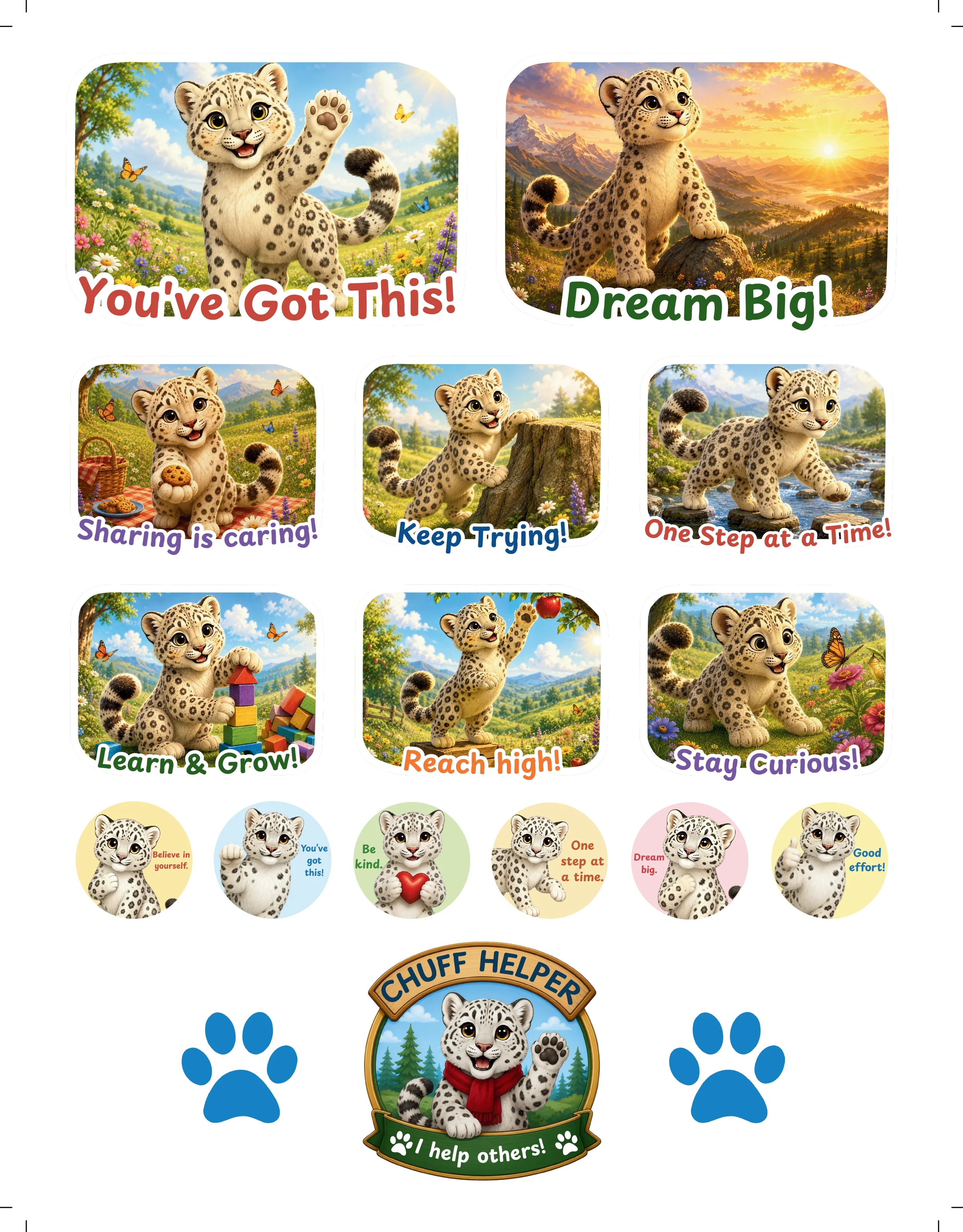 “Keep Going!” Sticker Sheet