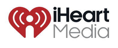 iHeart Media logo with a red heart and radio waves, and the words 'iHeart Media' to the right.