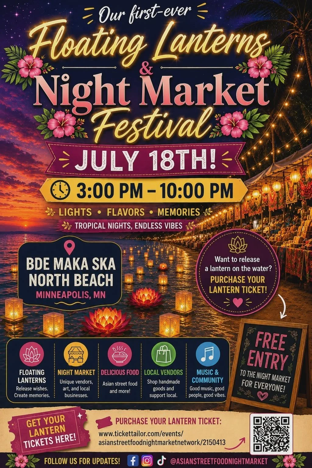 Floating Lantern and Night Market Festival