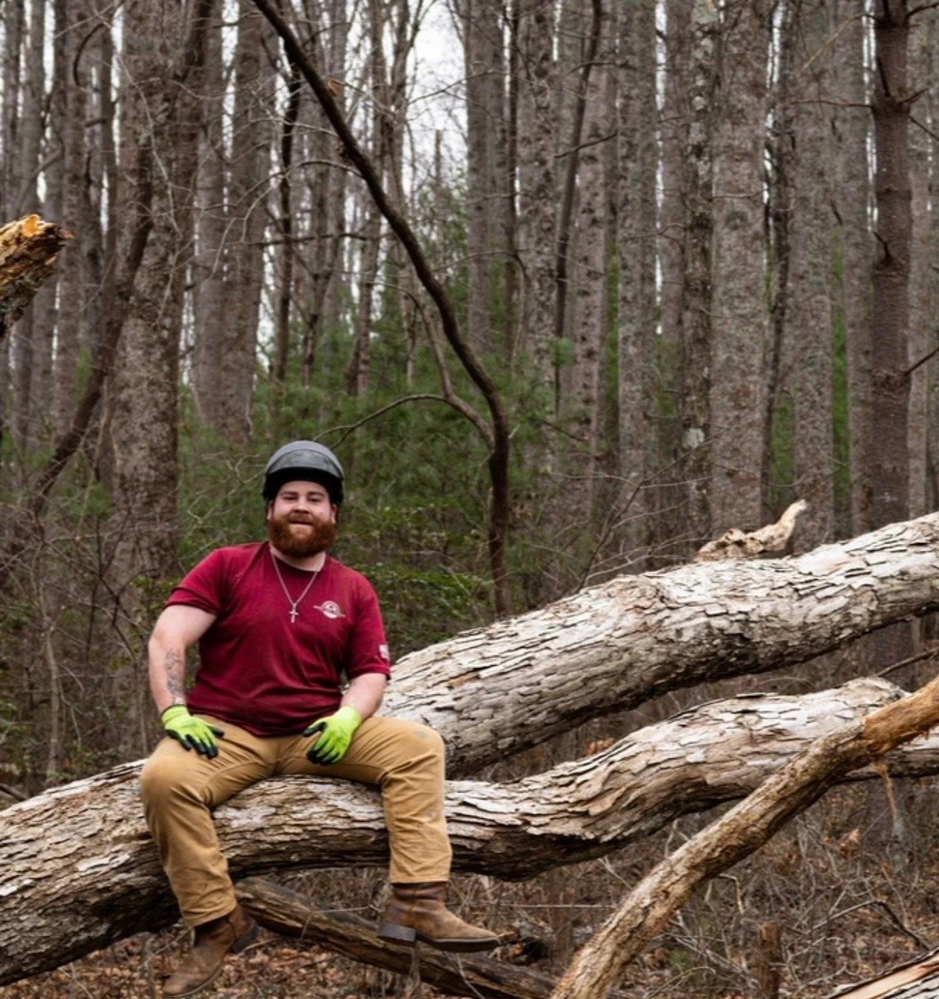Kings Tree Service crew member during a tree service project.