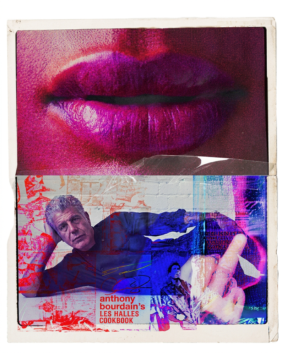 Firefly_Gemini Flash_create an editorial magazine of Antony Bourdain vintage non realstic collage make it  152049.png