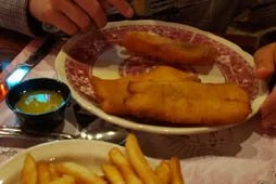 A traditional Friday fish fry featuring perch and haddock at George's Steak House in Appleton, WI.
