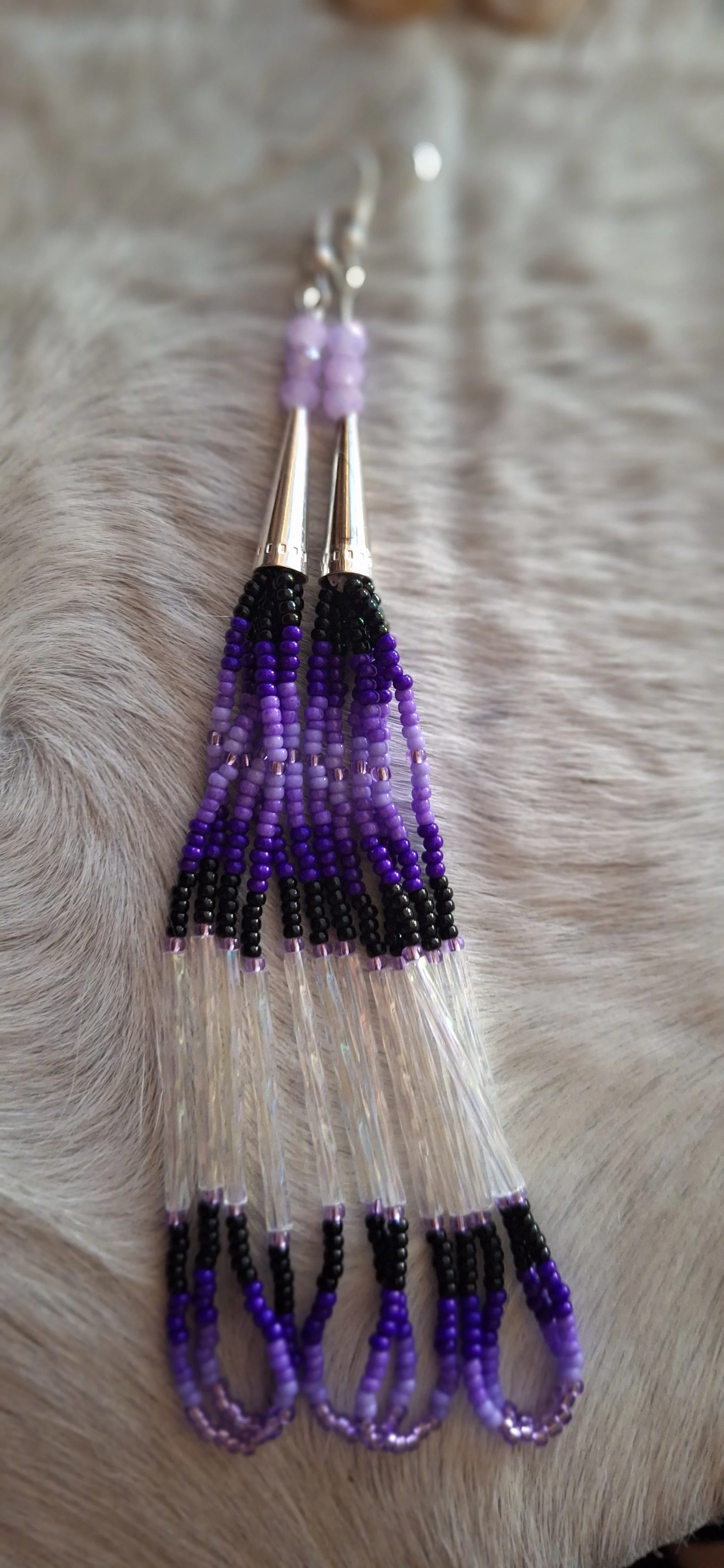 Amethyst fade earrings set