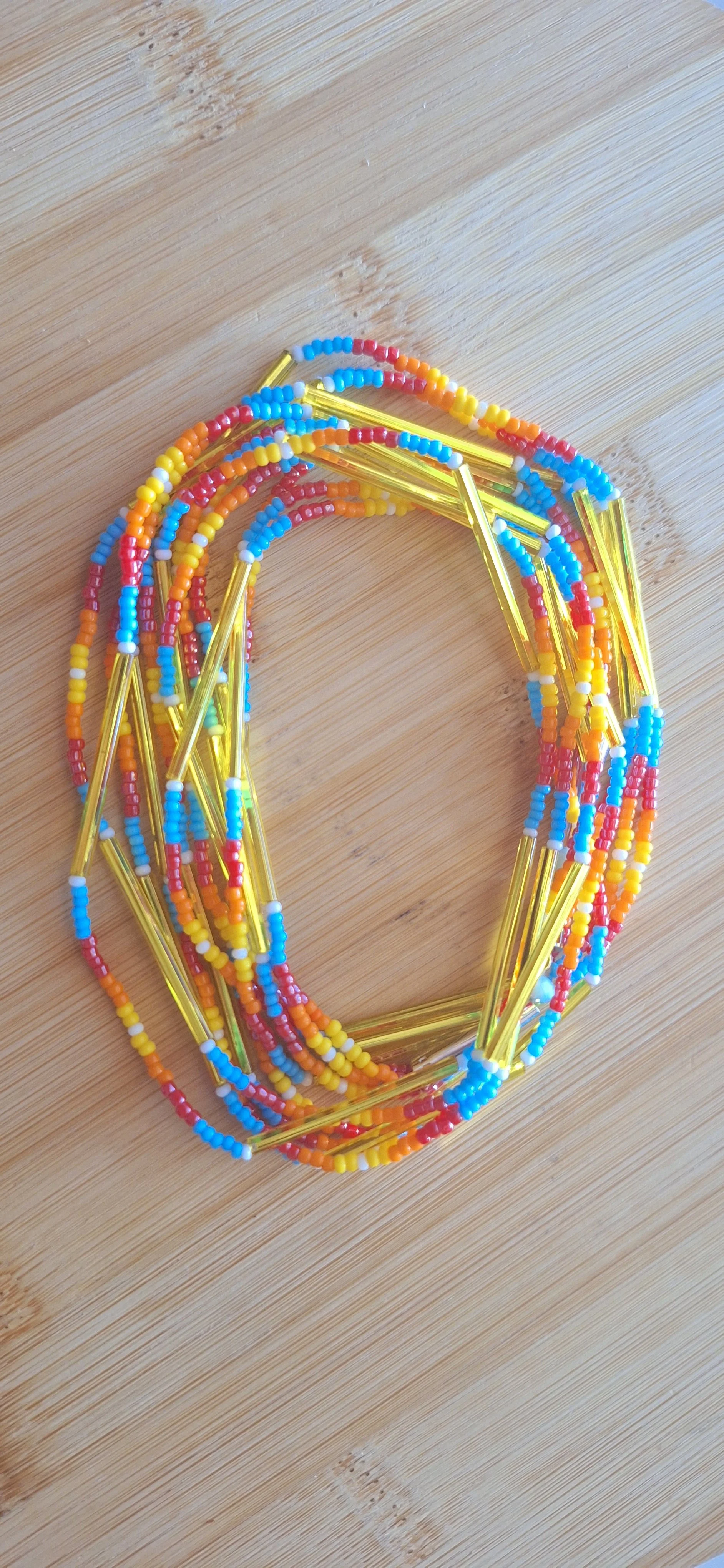 Summer vibe three strand necklace