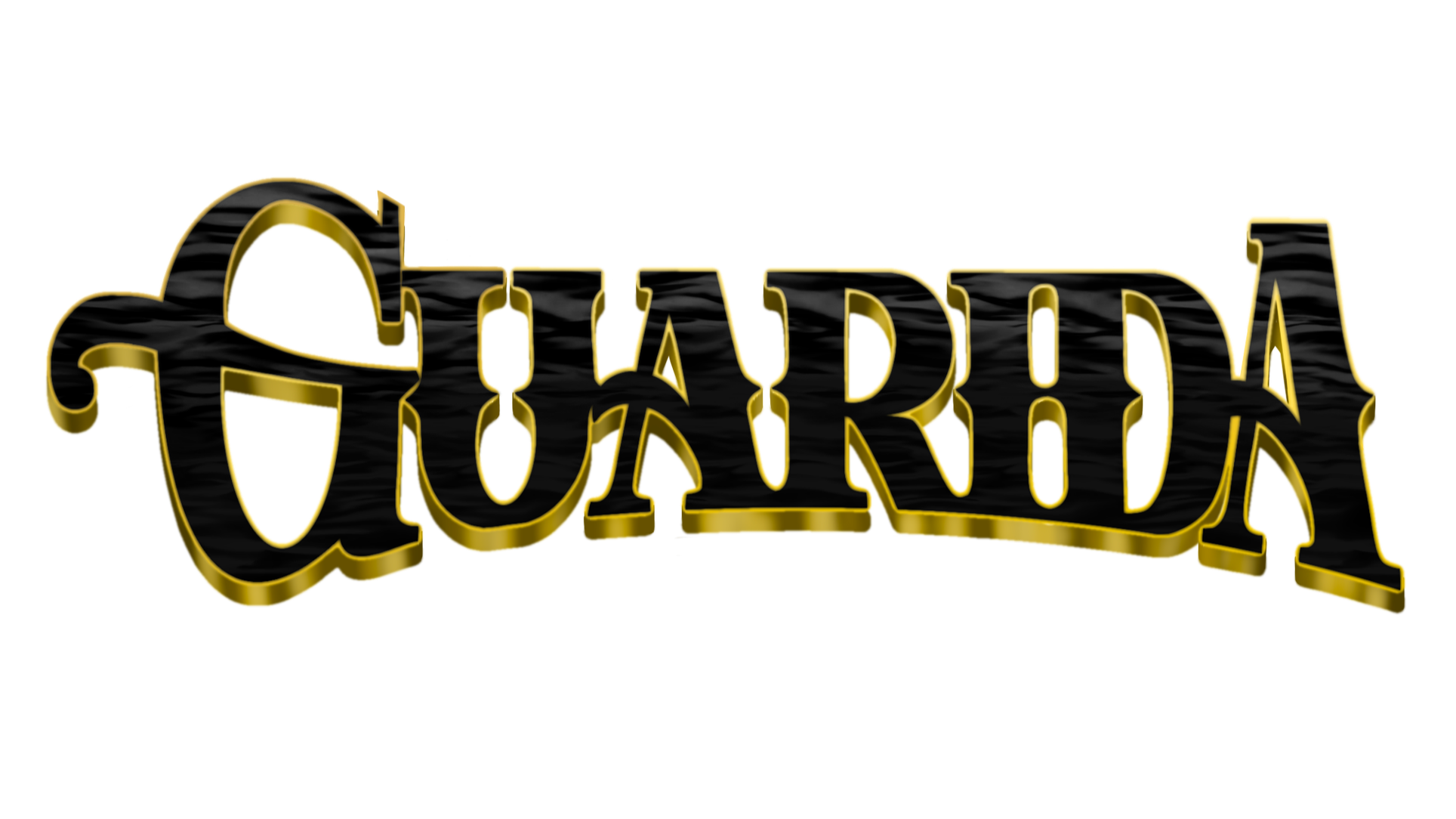 Stylized text logo spelling 'Guarida' in black with gold outline and detailing.