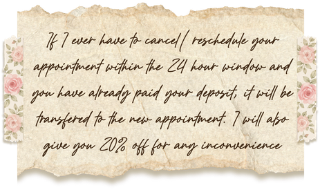Policies page graphic explaining HairCraft's cancellation guarantee, including deposit transfers and client courtesy discounts when appointments are canceled by the stylist.