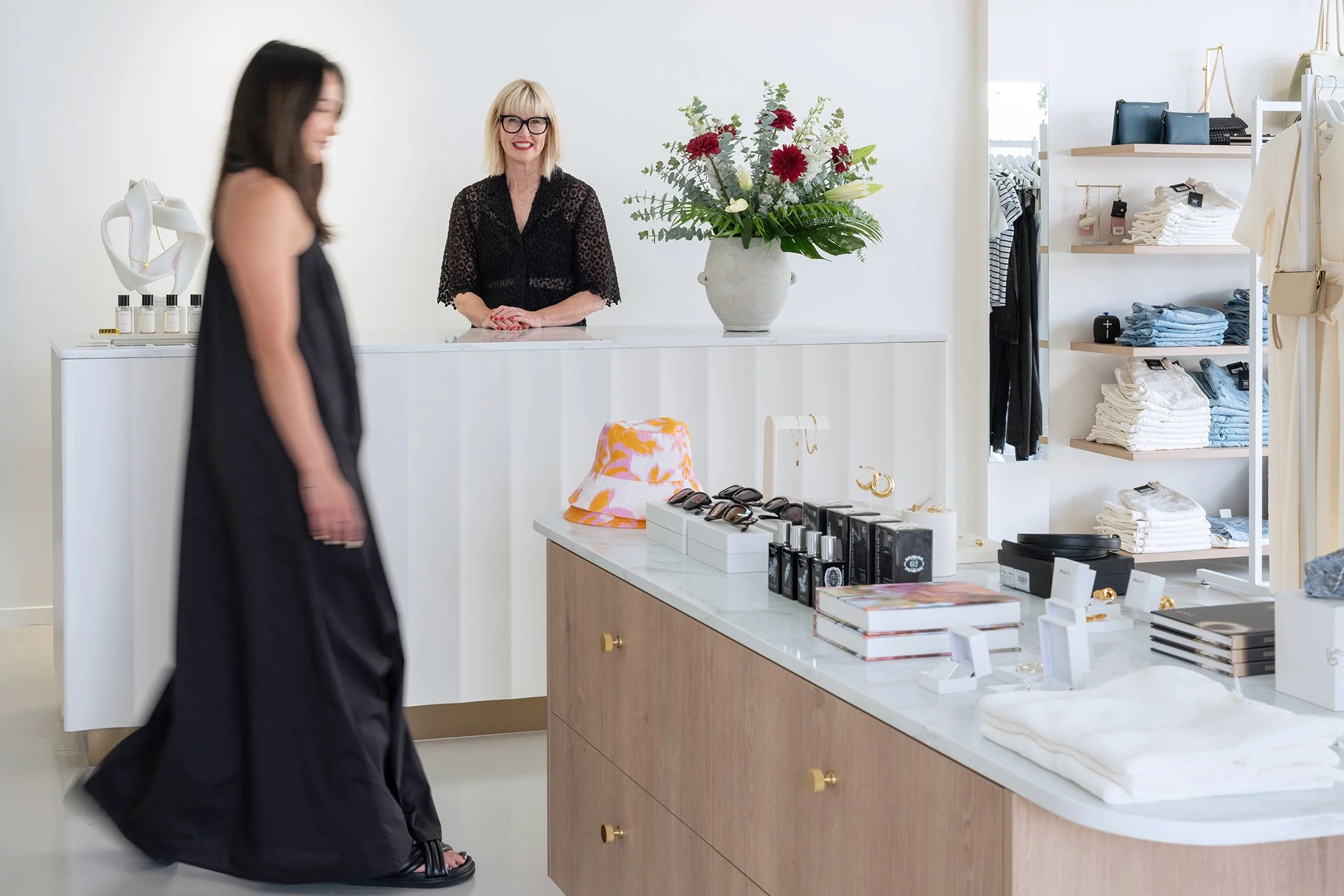 Contemporary interior design boutique retail store