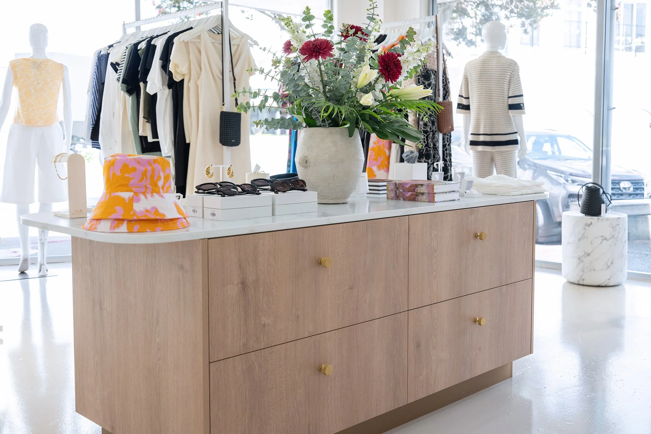 Contemporary interior design boutique retail store