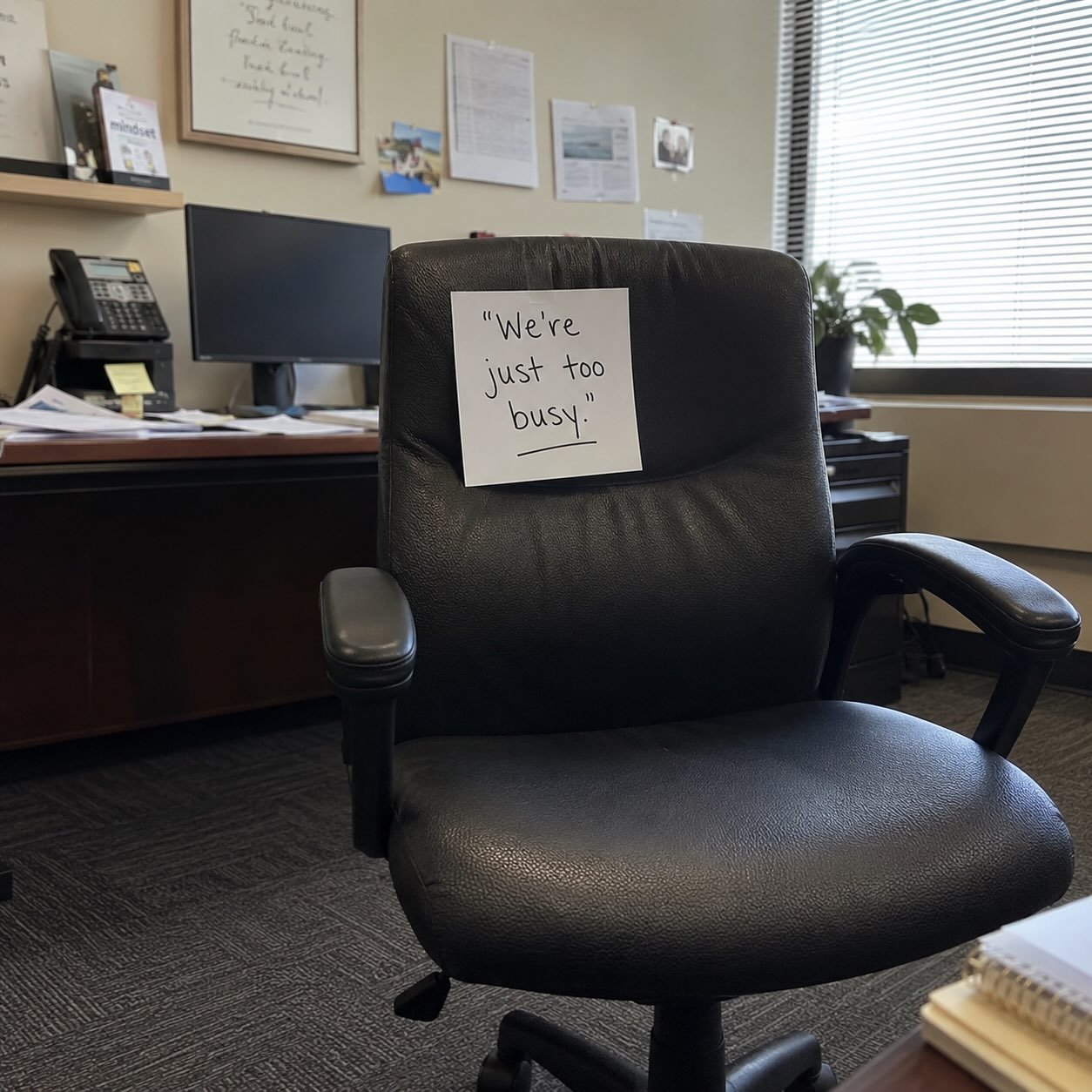 &ldquo;We&rsquo;re just too busy.&rdquo;

I hear it all the time.

But being busy isn&rsquo;t the problem&hellip;

It&rsquo;s usually the symptom.

When processes aren&rsquo;t clear, communication breaks down, or everyone is figuring things out as th