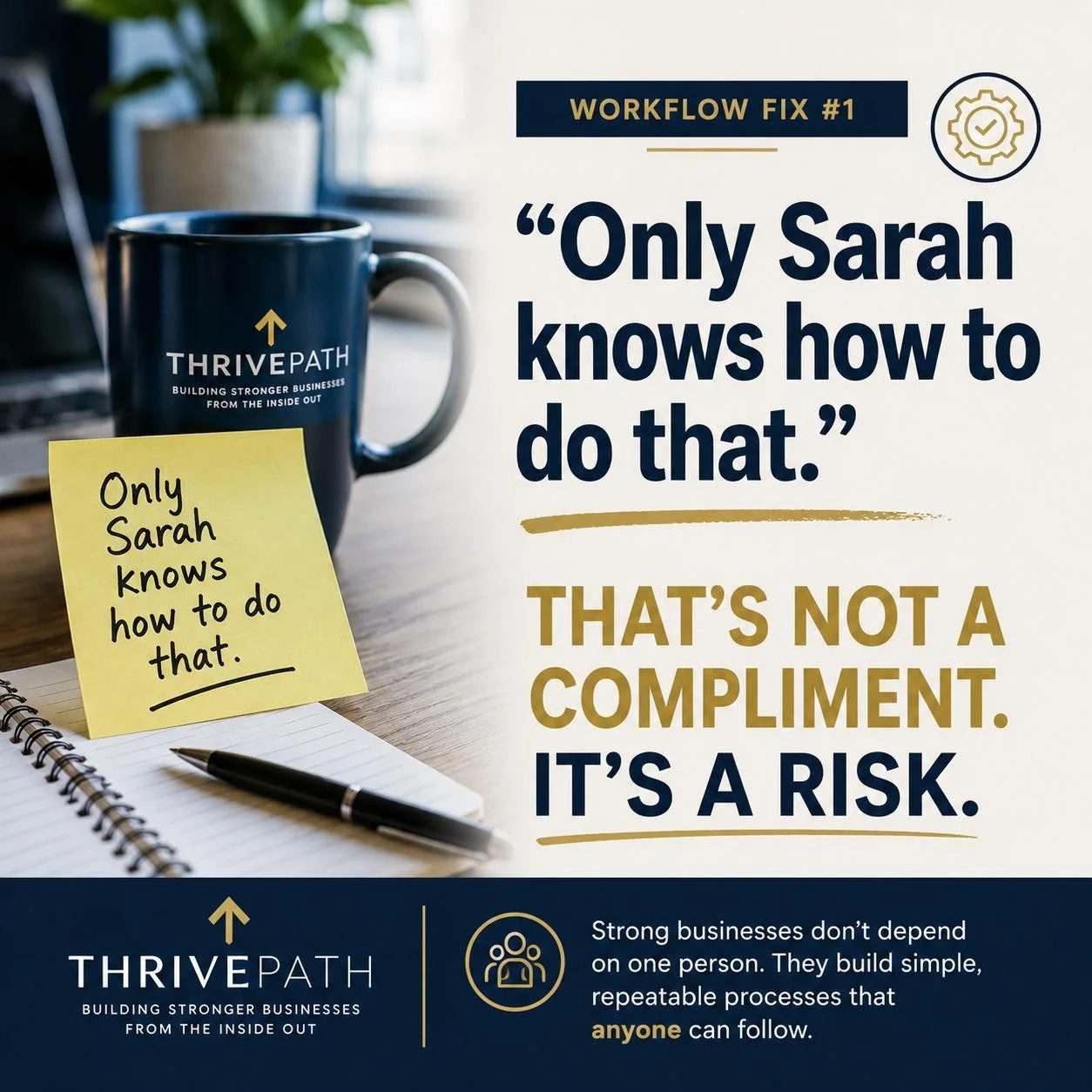 Every business has a few tasks that only one person knows how to do.

It might not feel like a problem&hellip; until that person is out sick, takes a vacation, or leaves the company.

One of the easiest ways to strengthen your business is to document