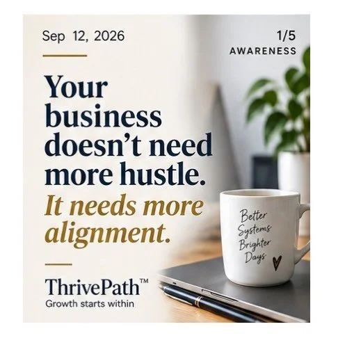 Your business doesn&rsquo;t need more hustle. It needs more alignment.

When your goals, people, processes, and daily work are moving in the same direction, everything starts to work better.

Clearer decisions.
More focused teams.
More sustainable gr