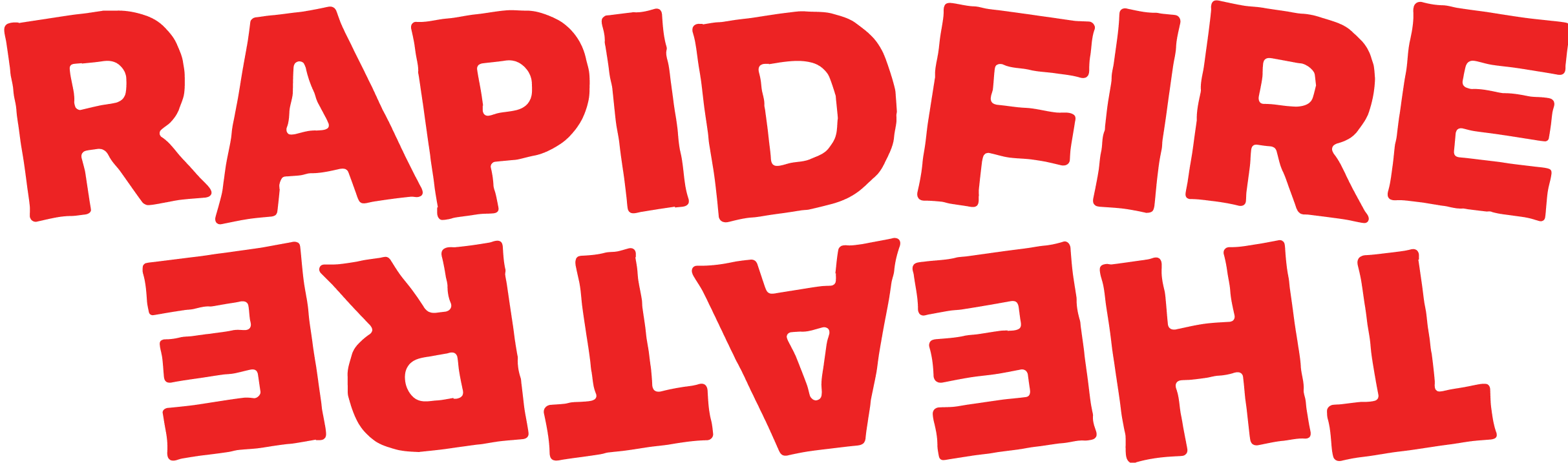 Red and black text that says "HAVE A HAPPY HALLOWEEN" with the text upside down.