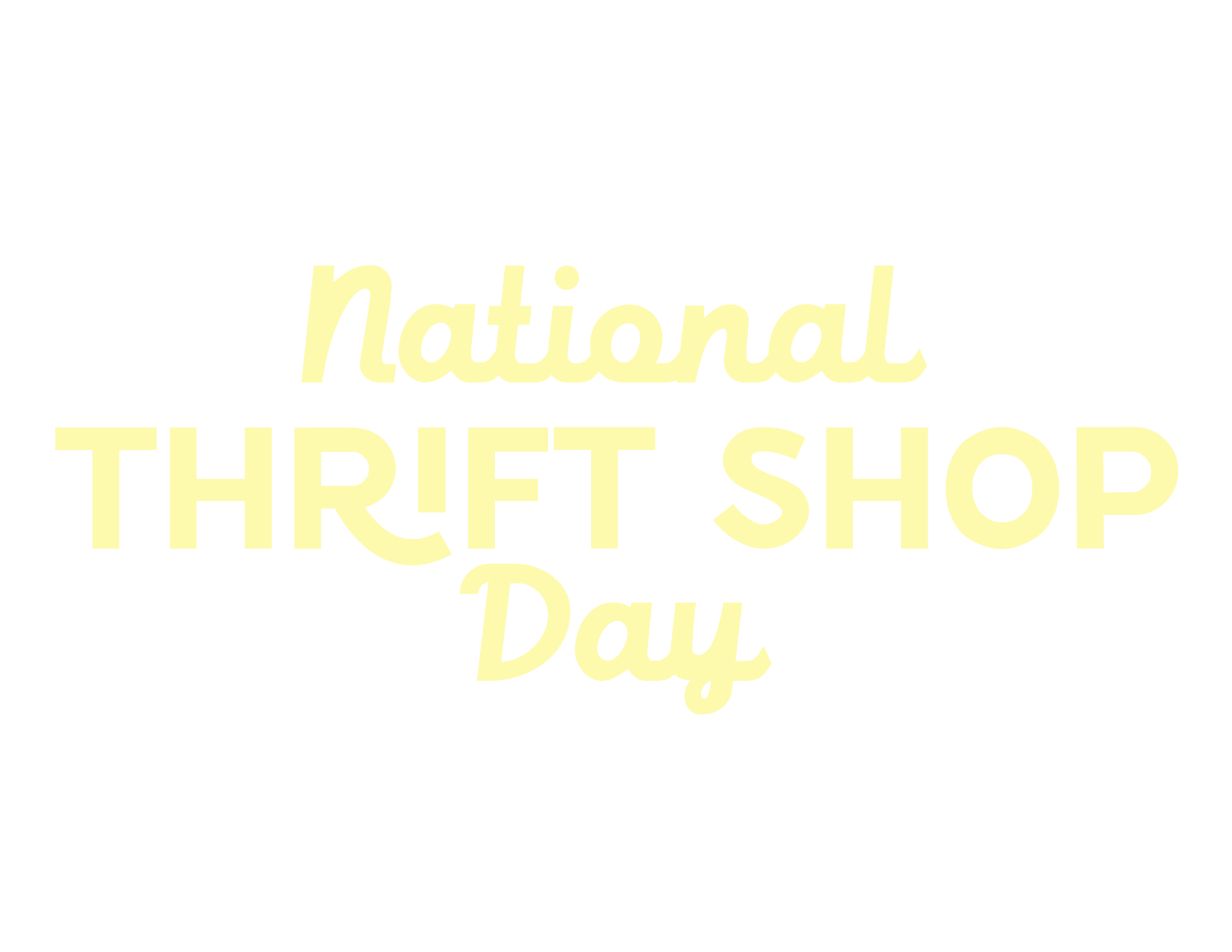 National Thrift Shop Day logo.