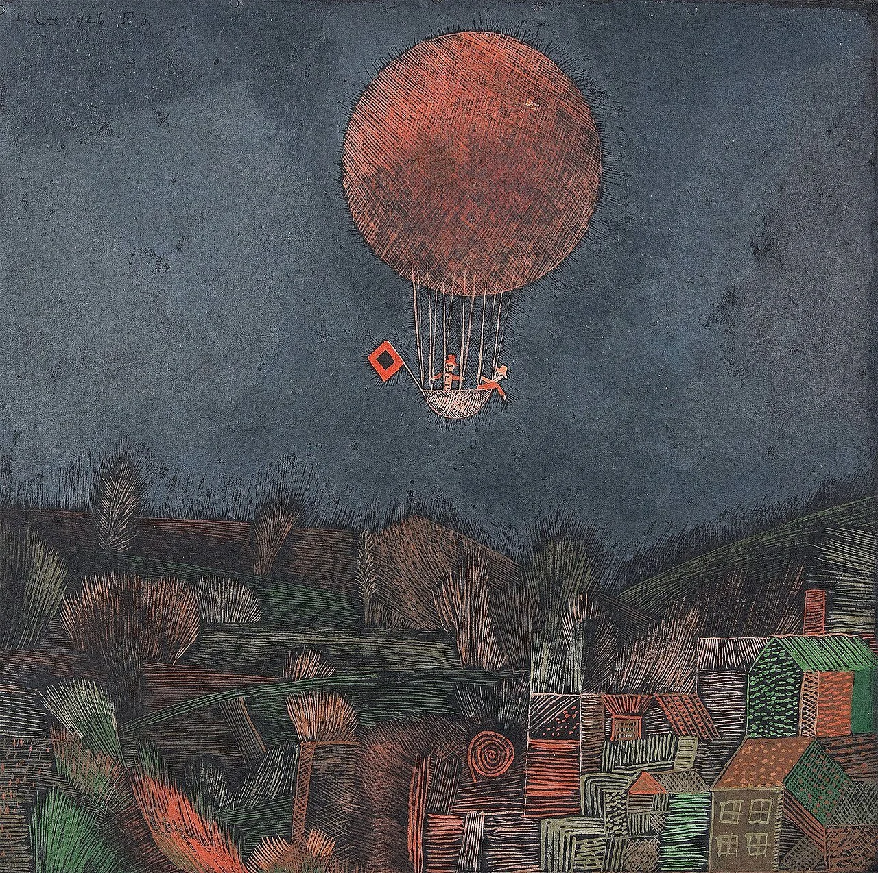 Art by Paul Klee, The Balloon, 1926