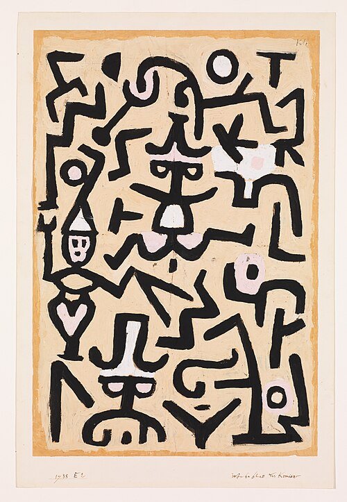 Art by Paul Klee, Comedians’ Handbill, 1938