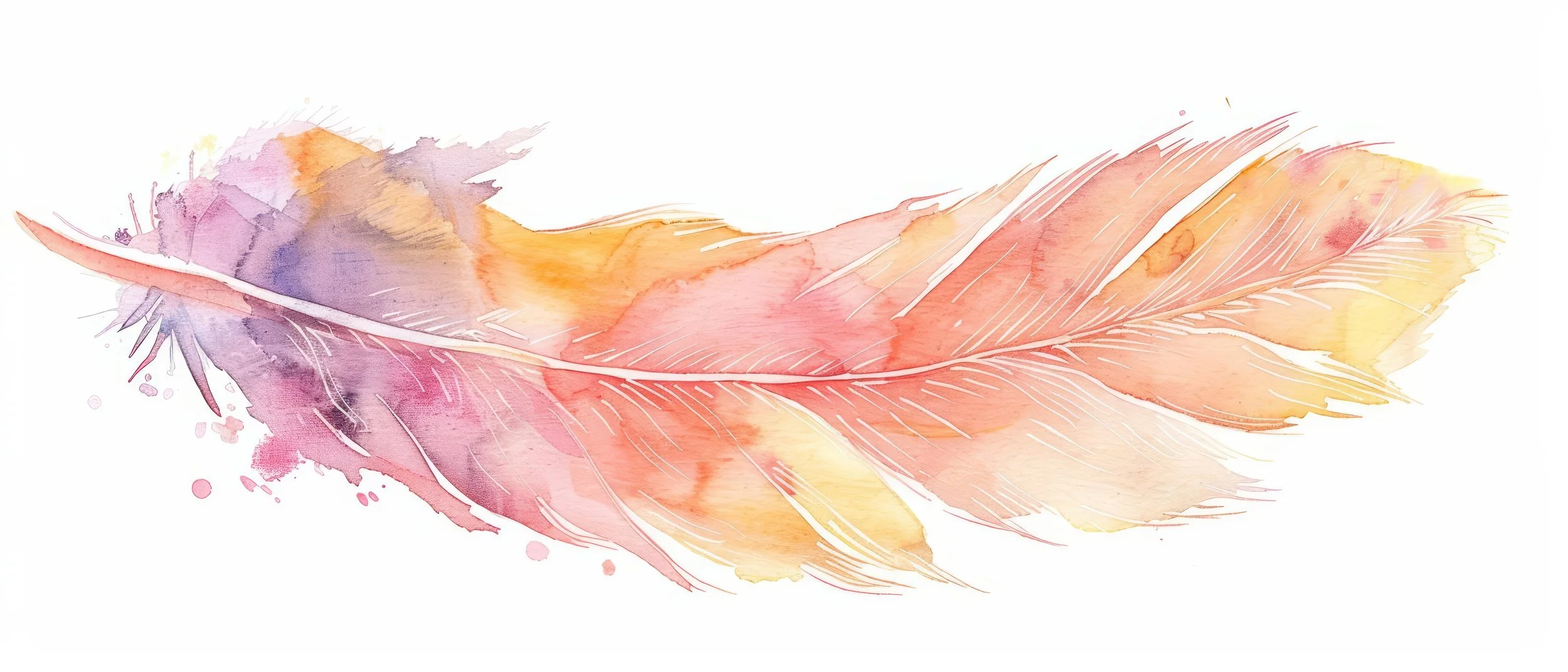 Feather offering. Artistic rendering of a feather on the Offerings page for Beth Daily, Alexander Technique.