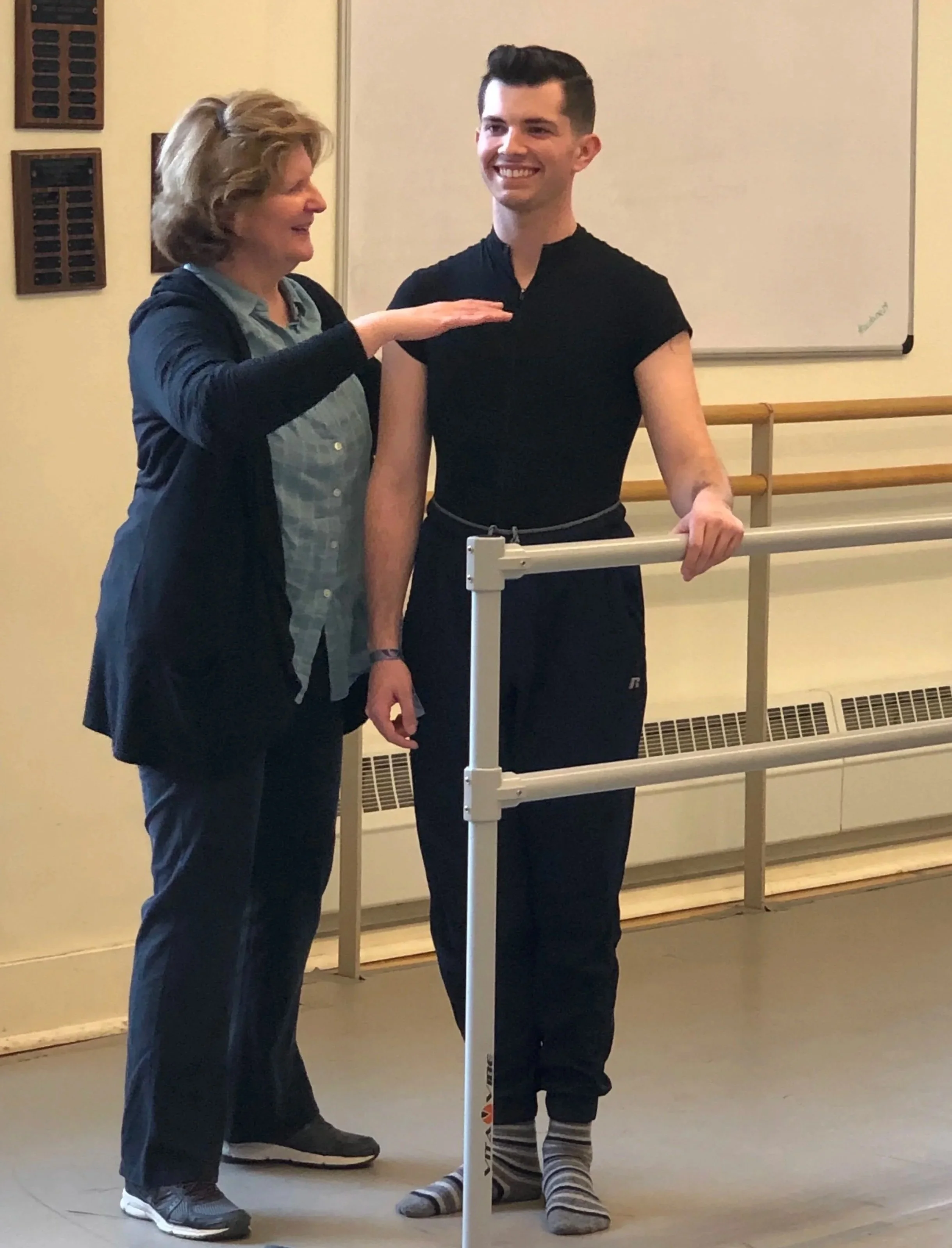 Beth Daily assists performer, dancer, in Alexander Technique.