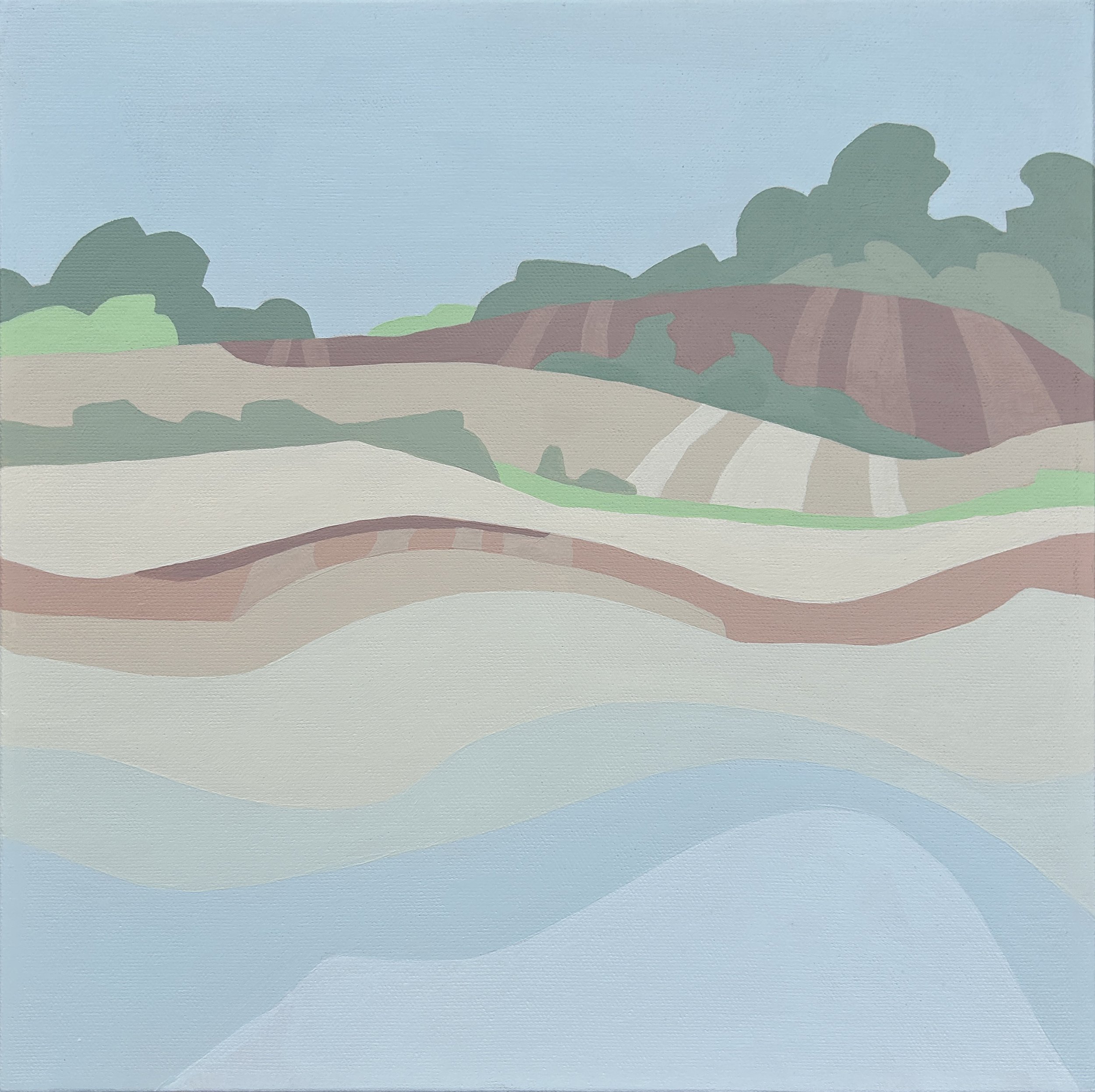 Rolling Hills
12” x 12” x 1.5” 
Acrylic on Canvas