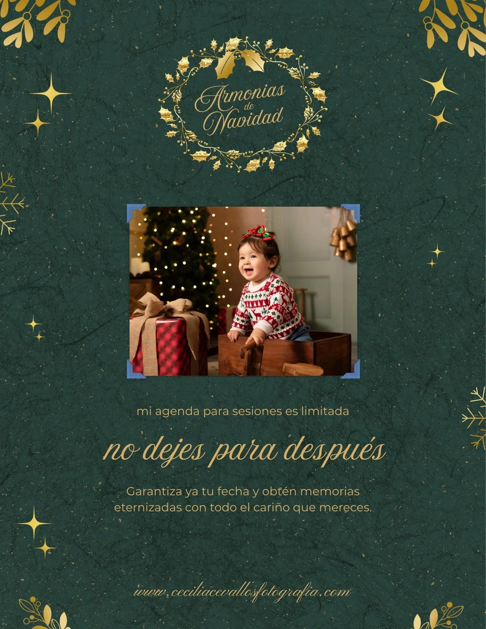 Cartel Feliz Navidad Elegante Dorado Granate.jpg