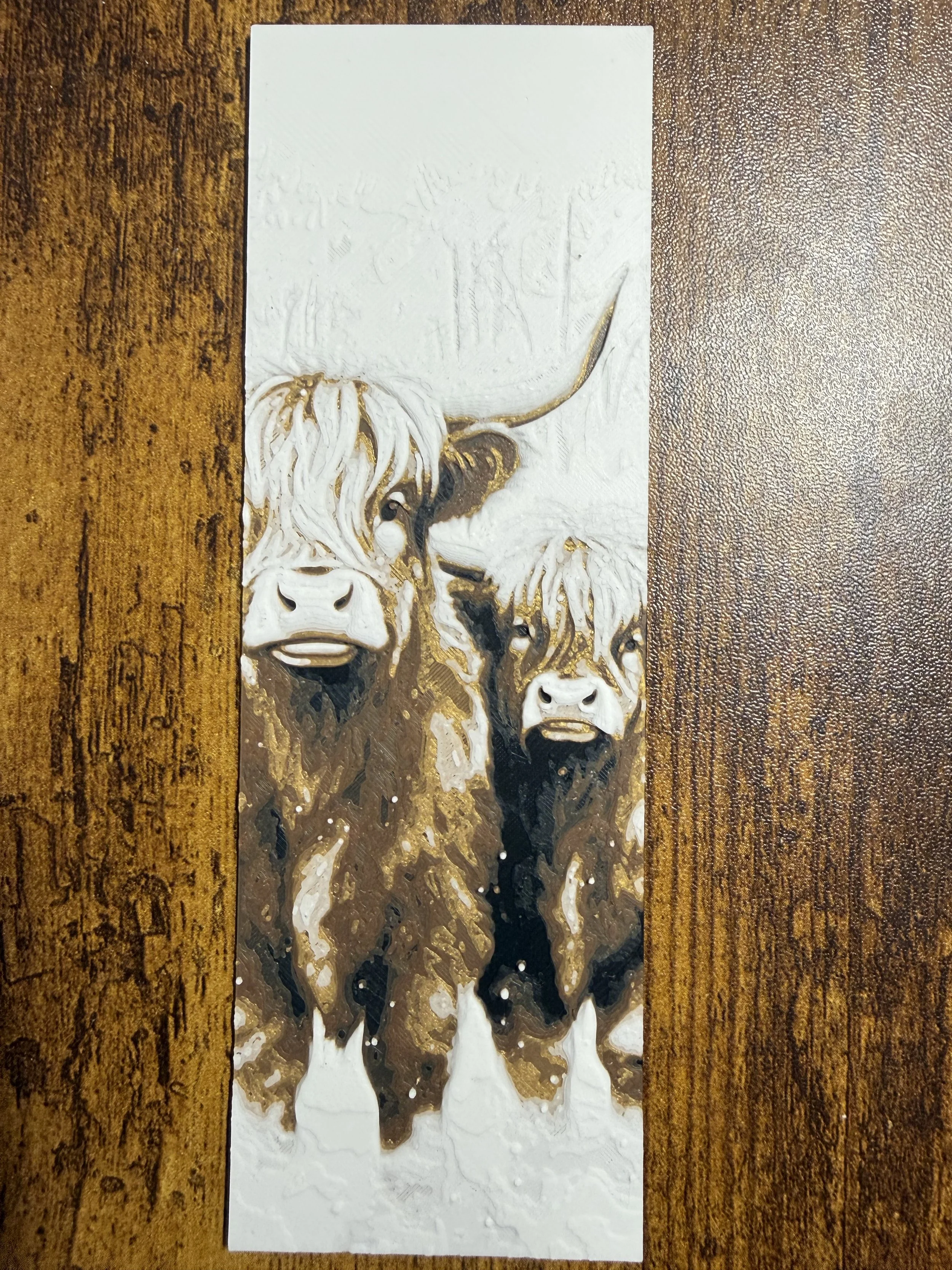Highland Cows Embossed Art