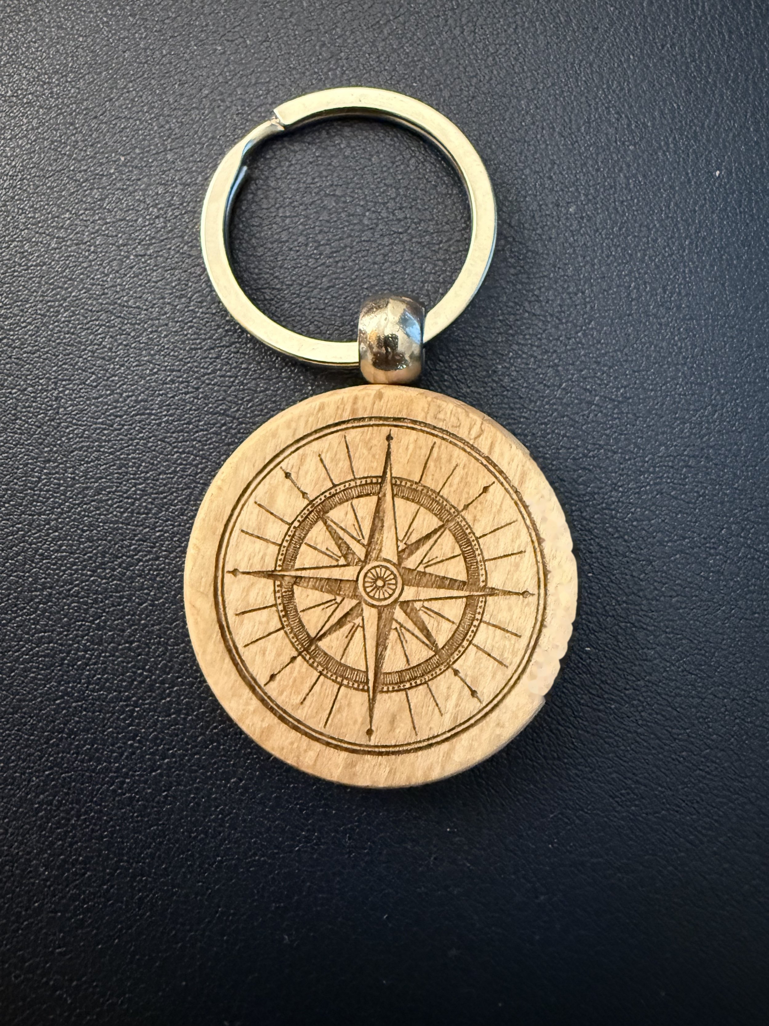 Image or lettering on wooden keychains