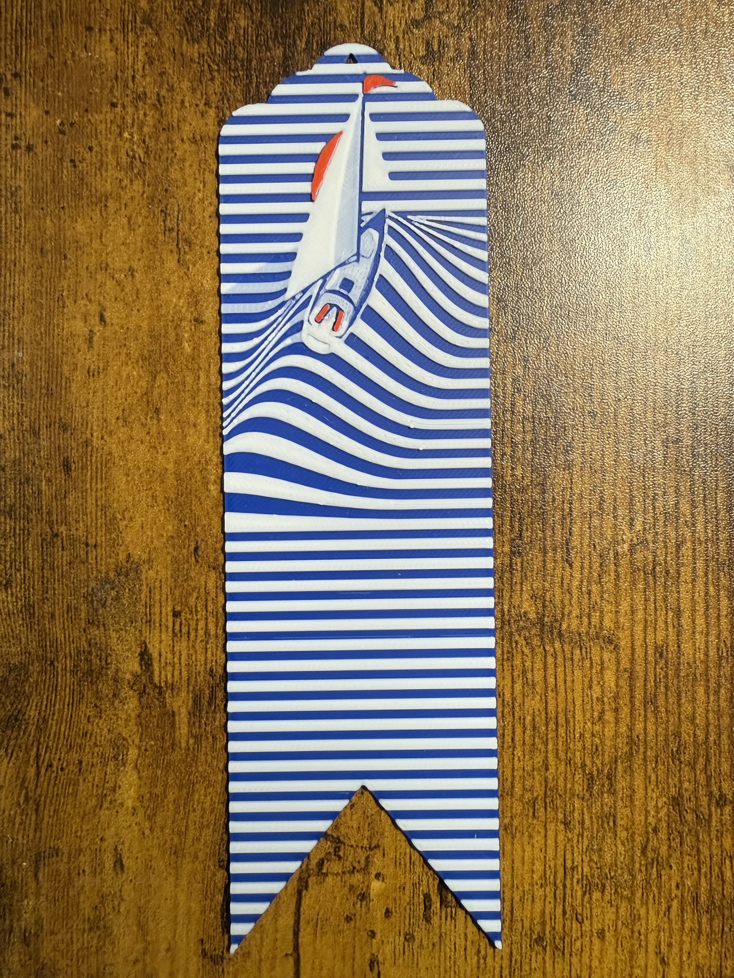 3D Sailboat Waves Bookmark