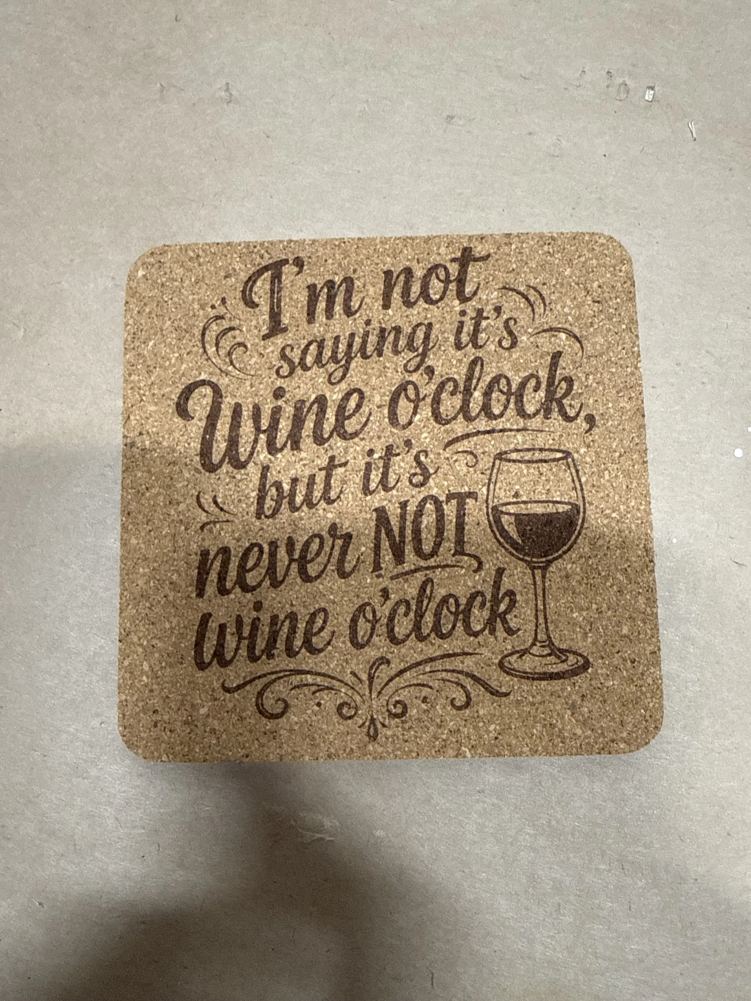 Custom cork coasters (minimum of 4)