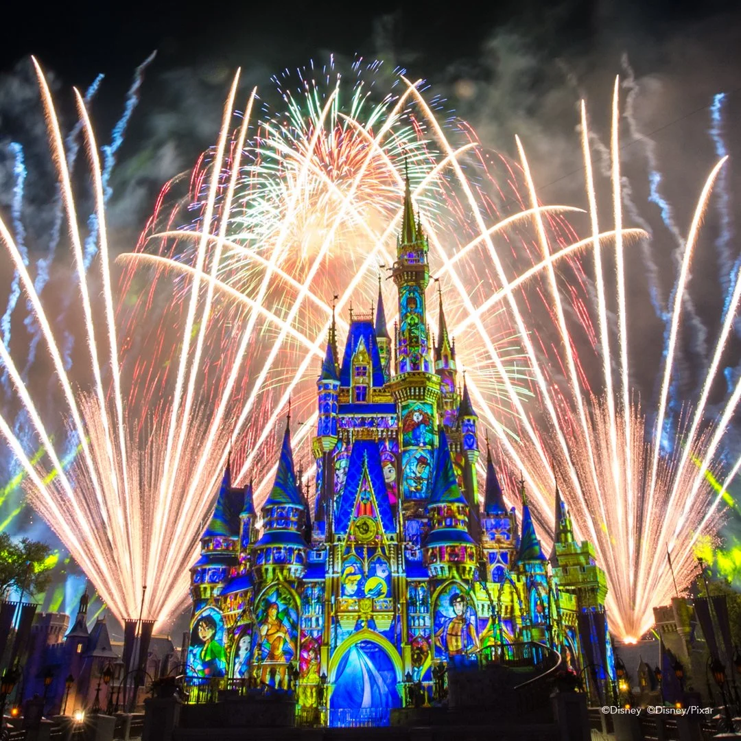 Walt Disney World Cinderella Castle Fireworks and Projections