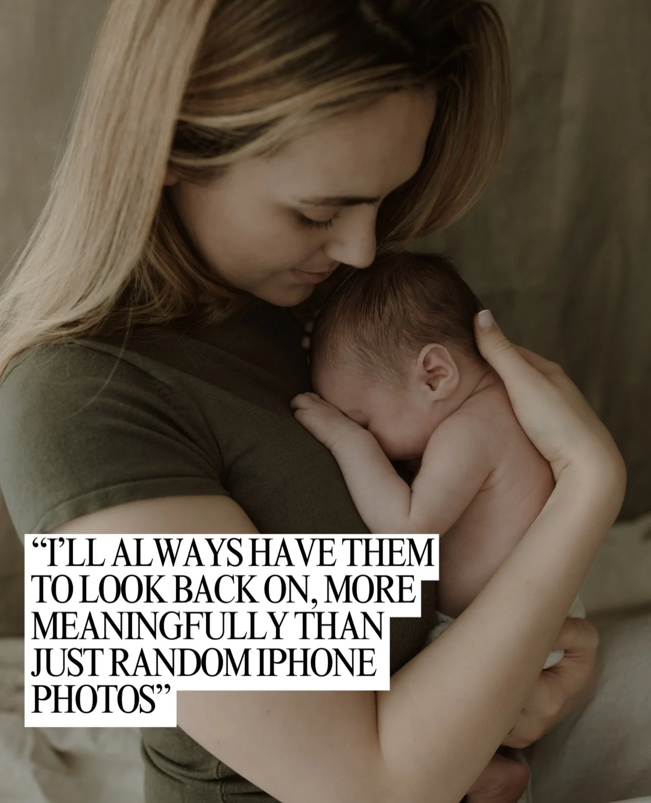 &amp; she&rsquo;ll be glad she did it. Instead of being the one always taking the photos, barely in any yourself. It&rsquo;s hard to take one mid breastfeeding, baby on one arm, nap trapped leg on the other. It&rsquo;ll do, for now, at that moment. L