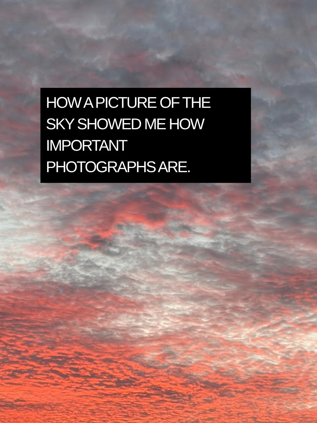 It&rsquo;s not about the physical photographs, it&rsquo;s everything beneath them.